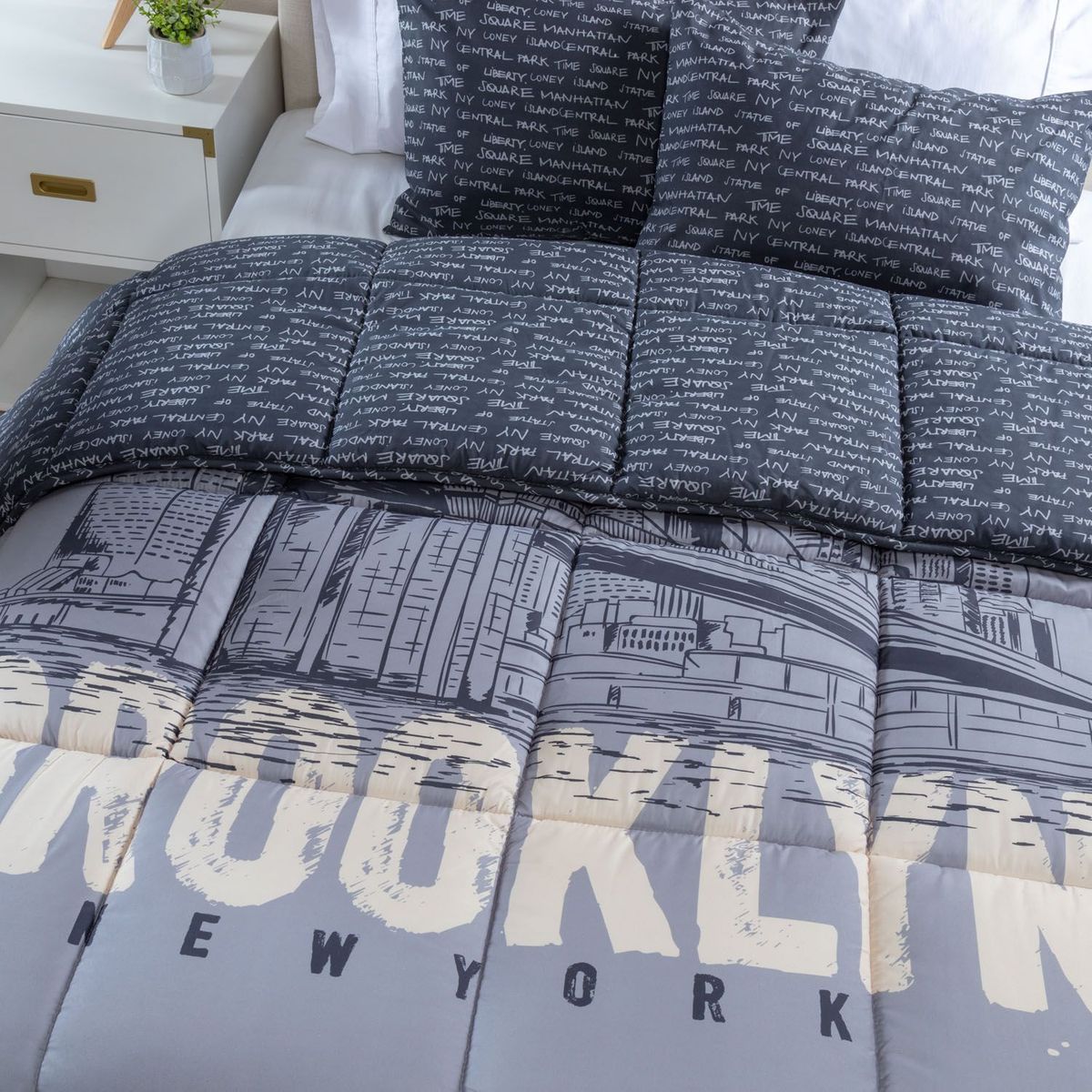 MICA - Edredón Estampado Big Apple Mica