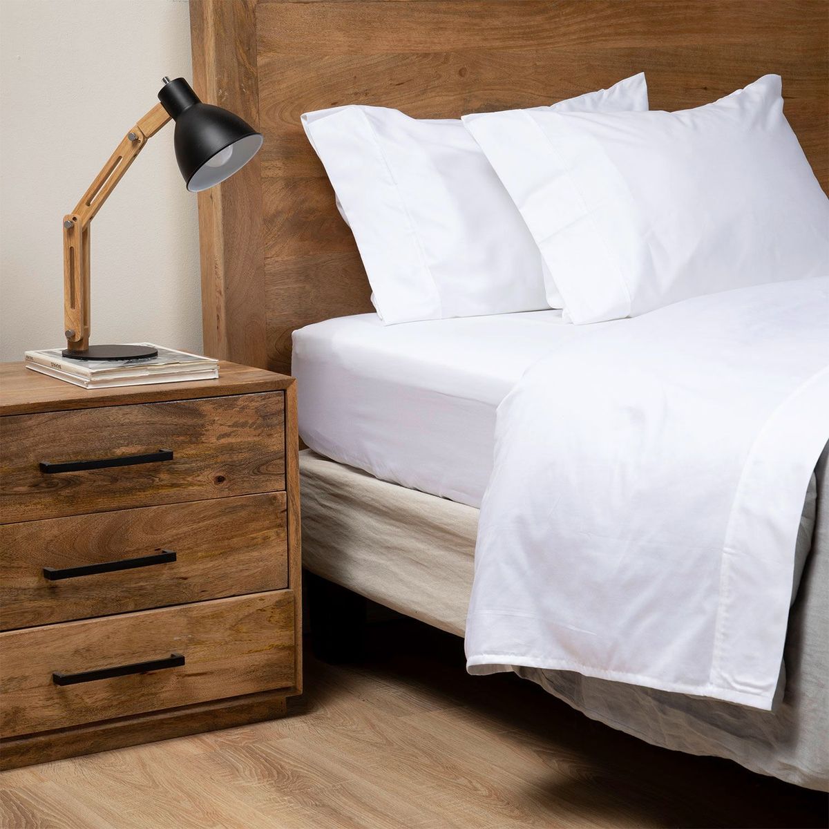BASEMENT HOME - Juego de Sábanas 100% Algodón Pima 400 Hilos Basement Home