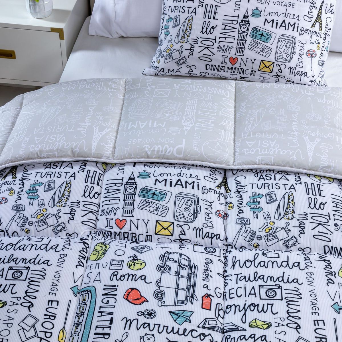 MICA - Edredón Estampado Travel Mica