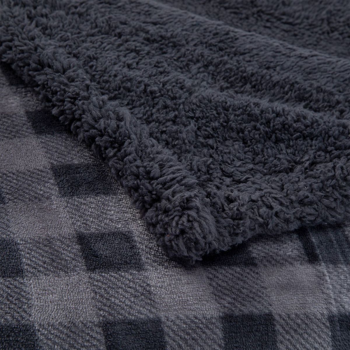 BASEMENT HOME - Frazada Cuadros con Sherpa Basement Home