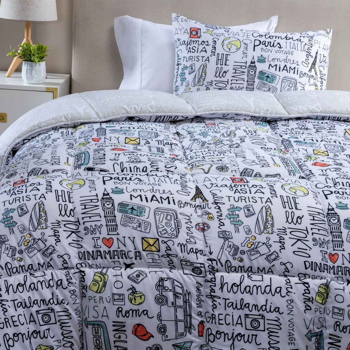 MICA - Edredón Estampado Travel Mica