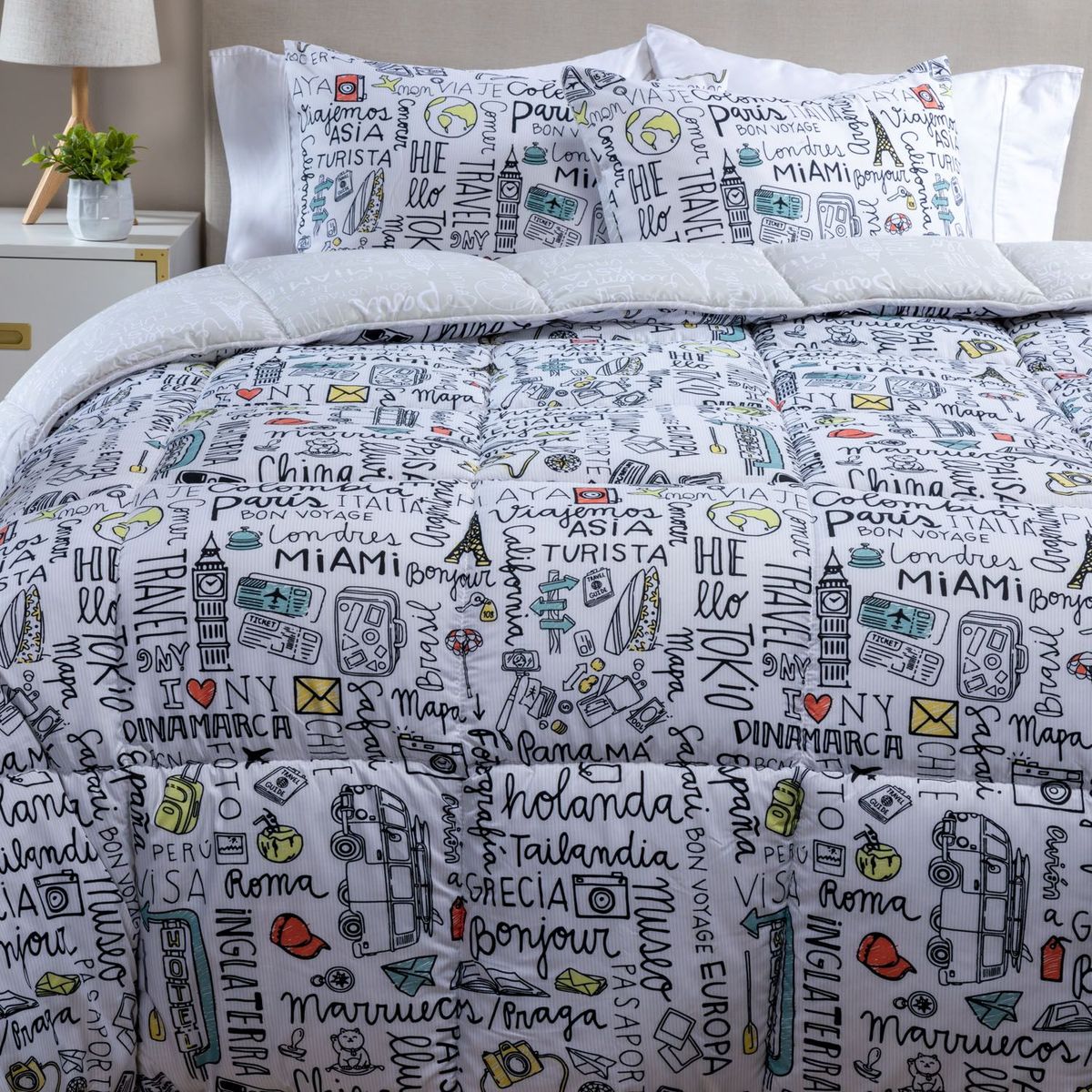 MICA - Edredón Estampado Travel Mica