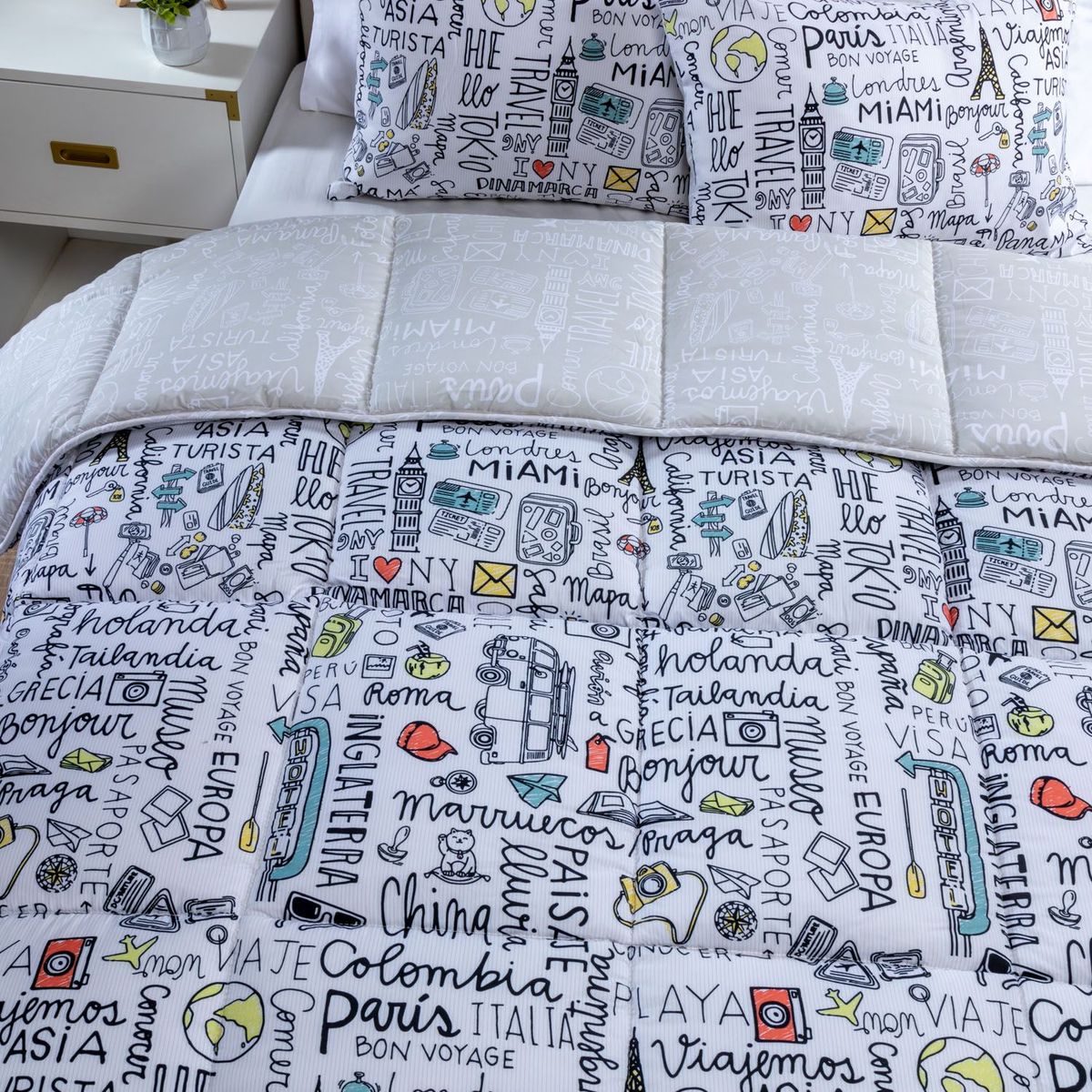 MICA - Edredón Estampado Travel Mica