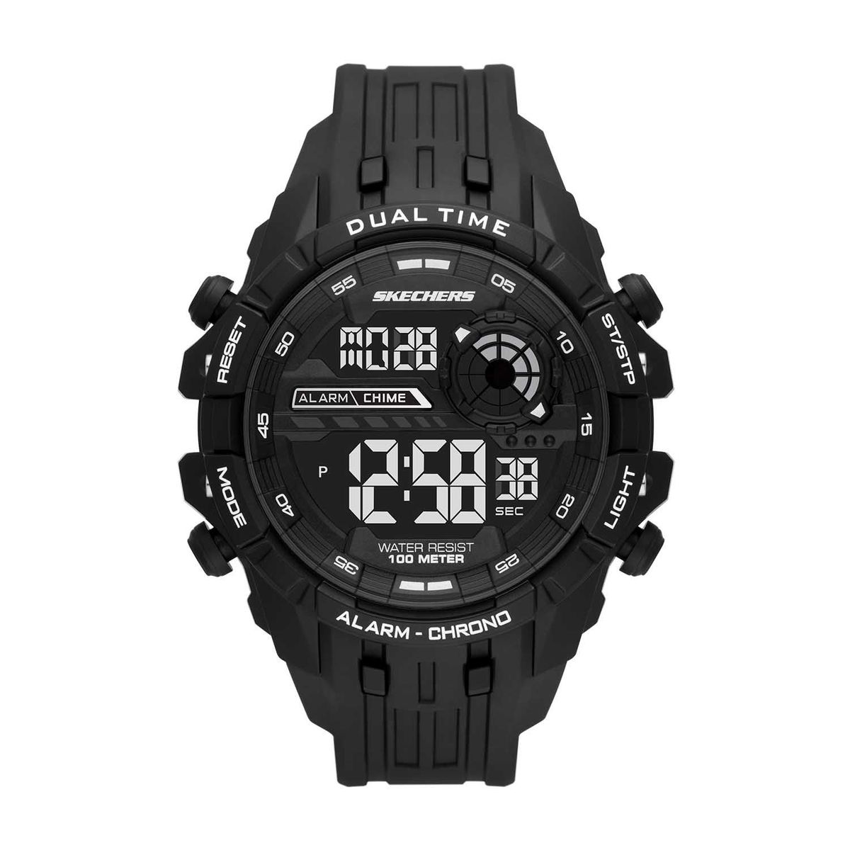 SKECHERS - Reloj Digital Skechers , SR1130, Correa Poliuretano Negro