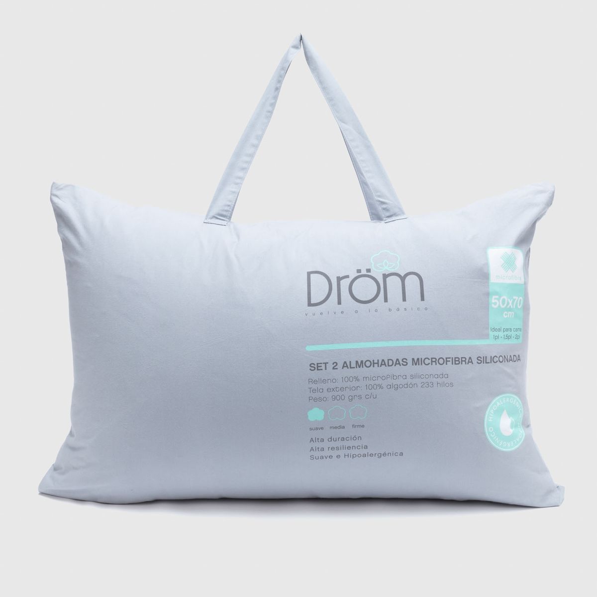 DROM - Almohada Drom Microfibra Pack X2 50X70Cm