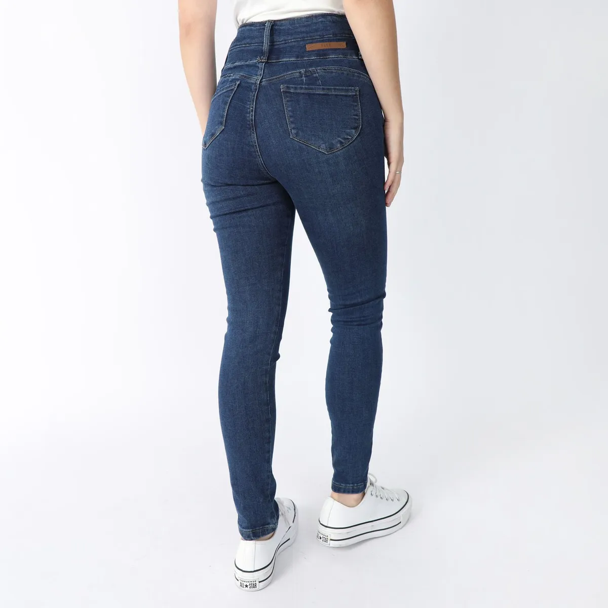 ELLE - Jean Skinny Tiro Alto Mujer Elle