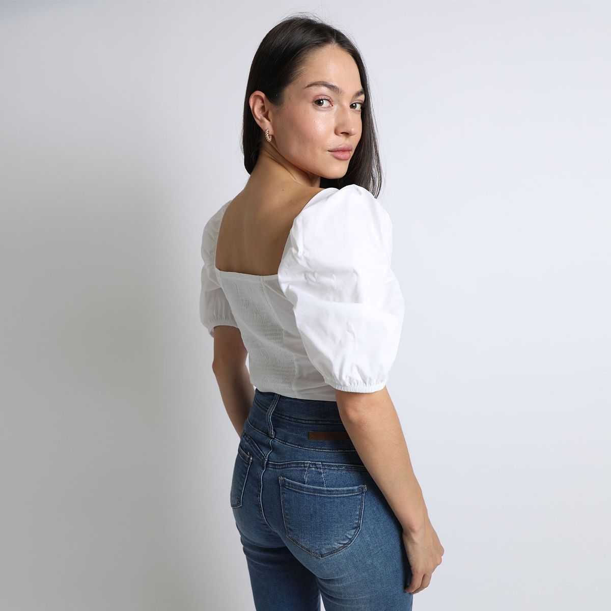 ELLE - Jean Skinny Tiro Alto Mujer Elle