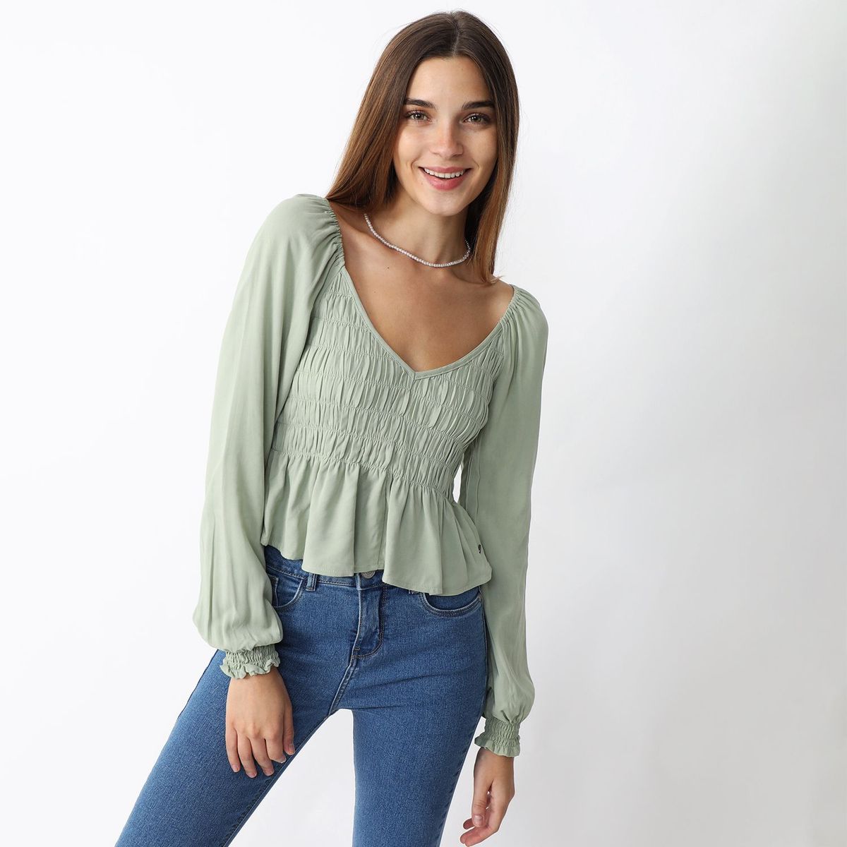 AMERICAN ABBEY - Blusa Manga Larga Mujer American Abbey