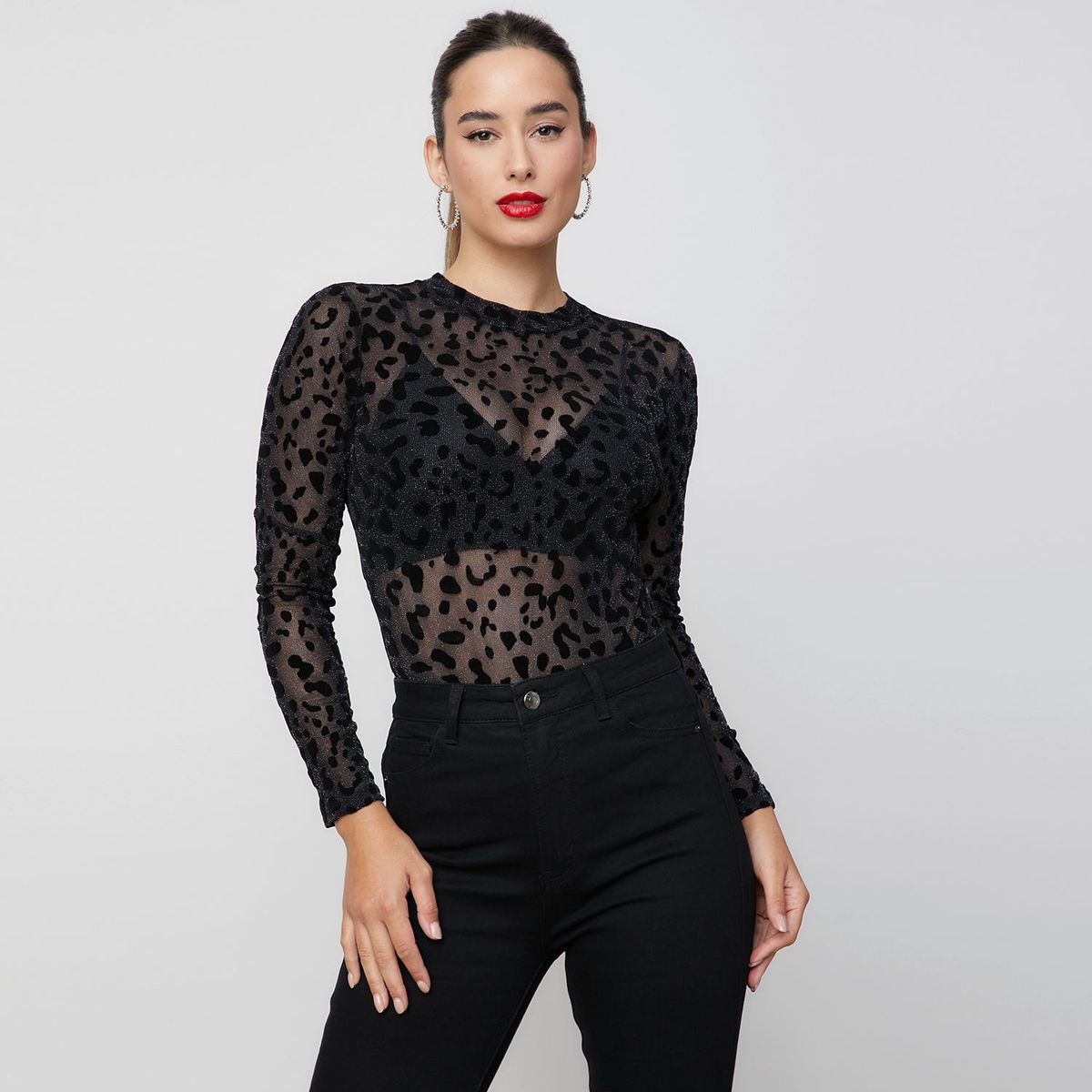 MOSSIMO - Body Manga Larga Mujer Mossimo