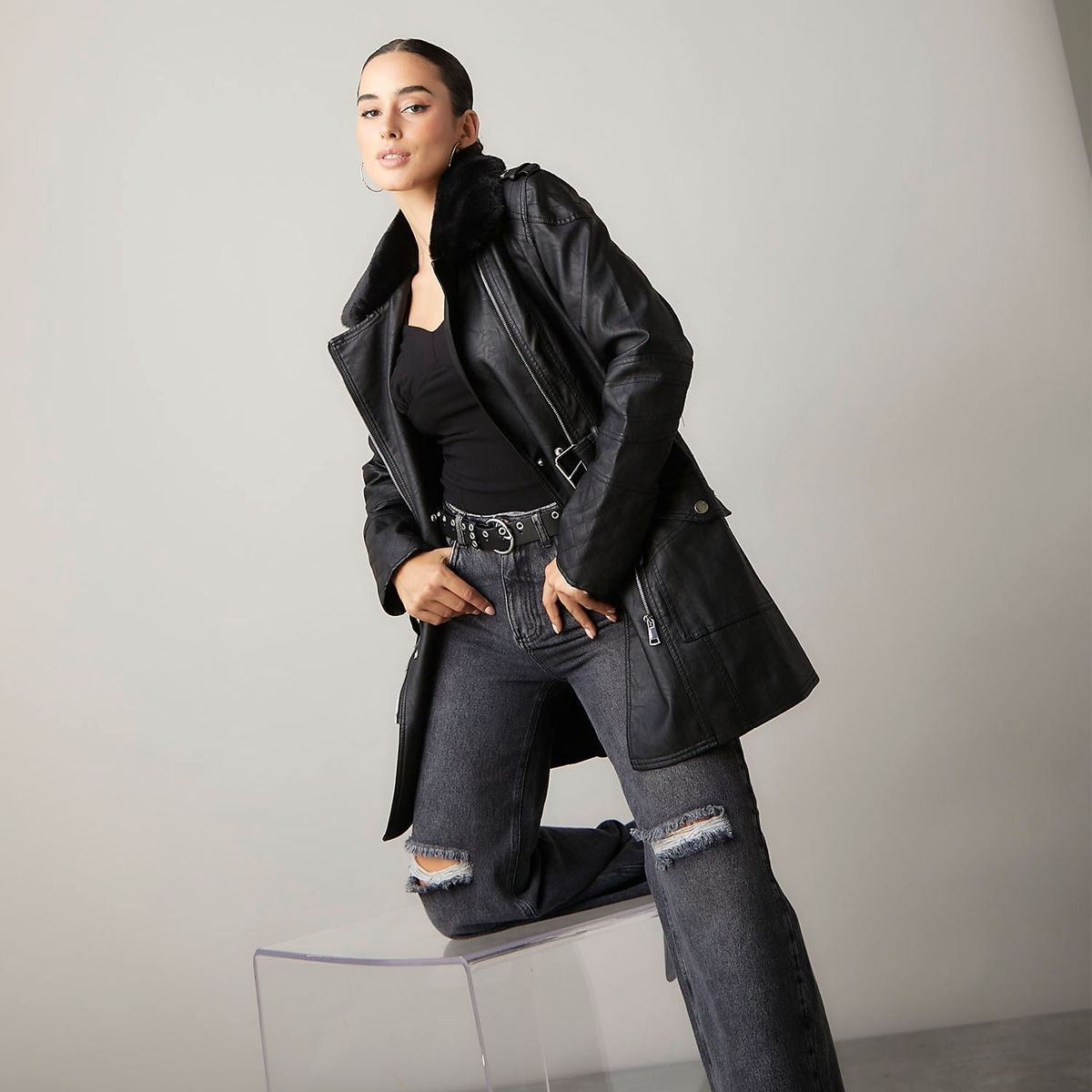 MOSSIMO - Abrigo Con Chiporro Mujer Mossimo