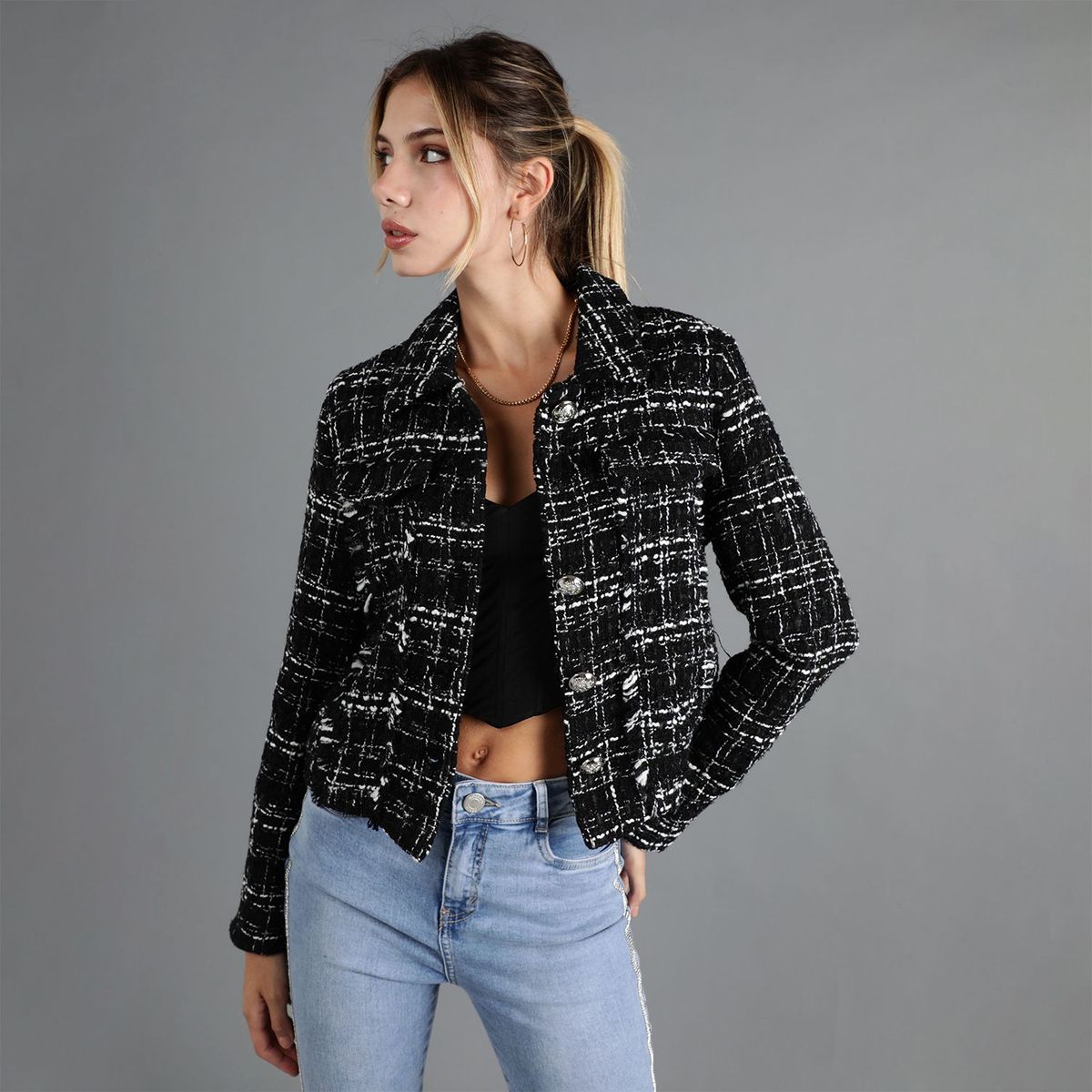 MOSSIMO - Blazer Corto Mujer Mossimo