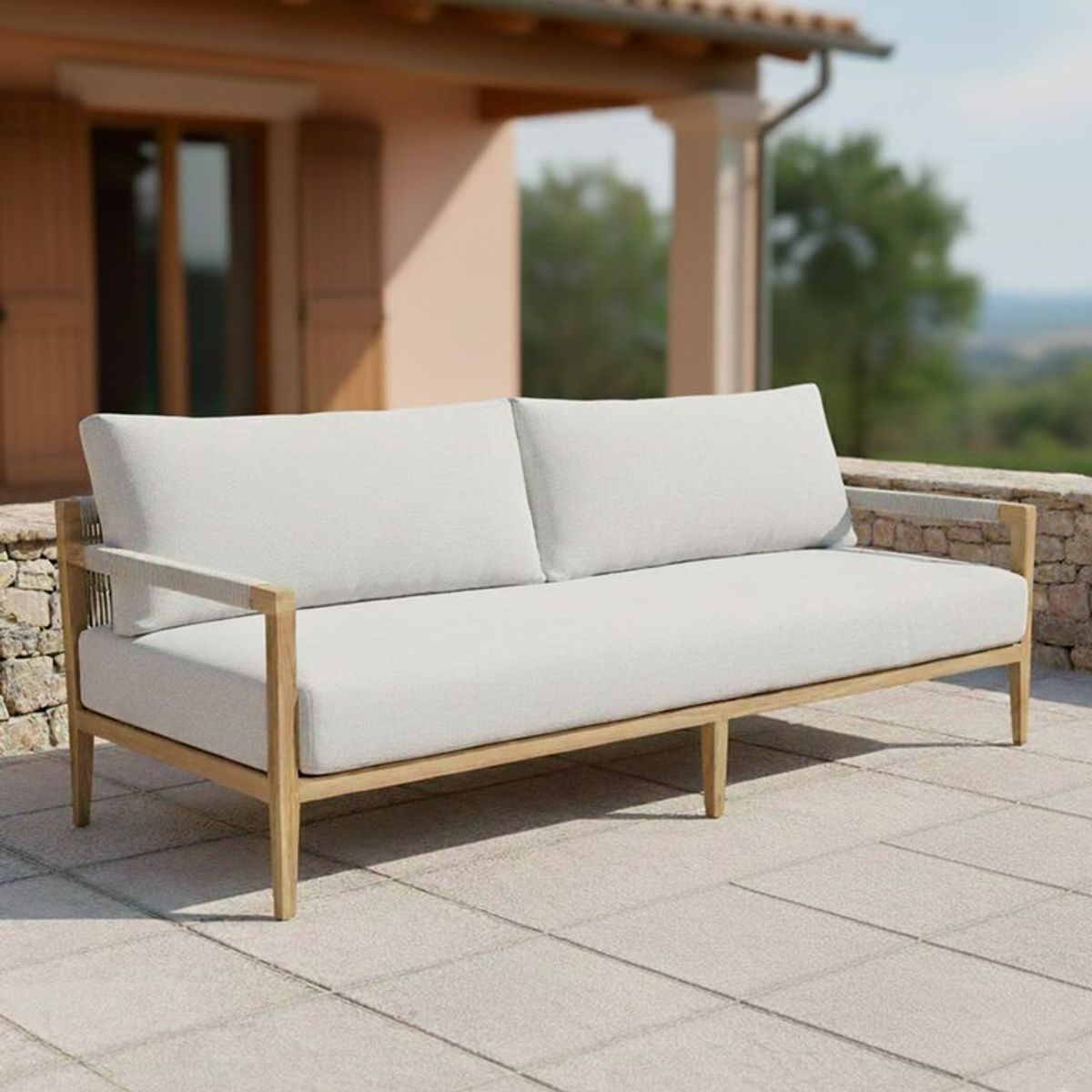 BASEMENT HOME - Sofá de Terraza Aruba 3 Cuerpos