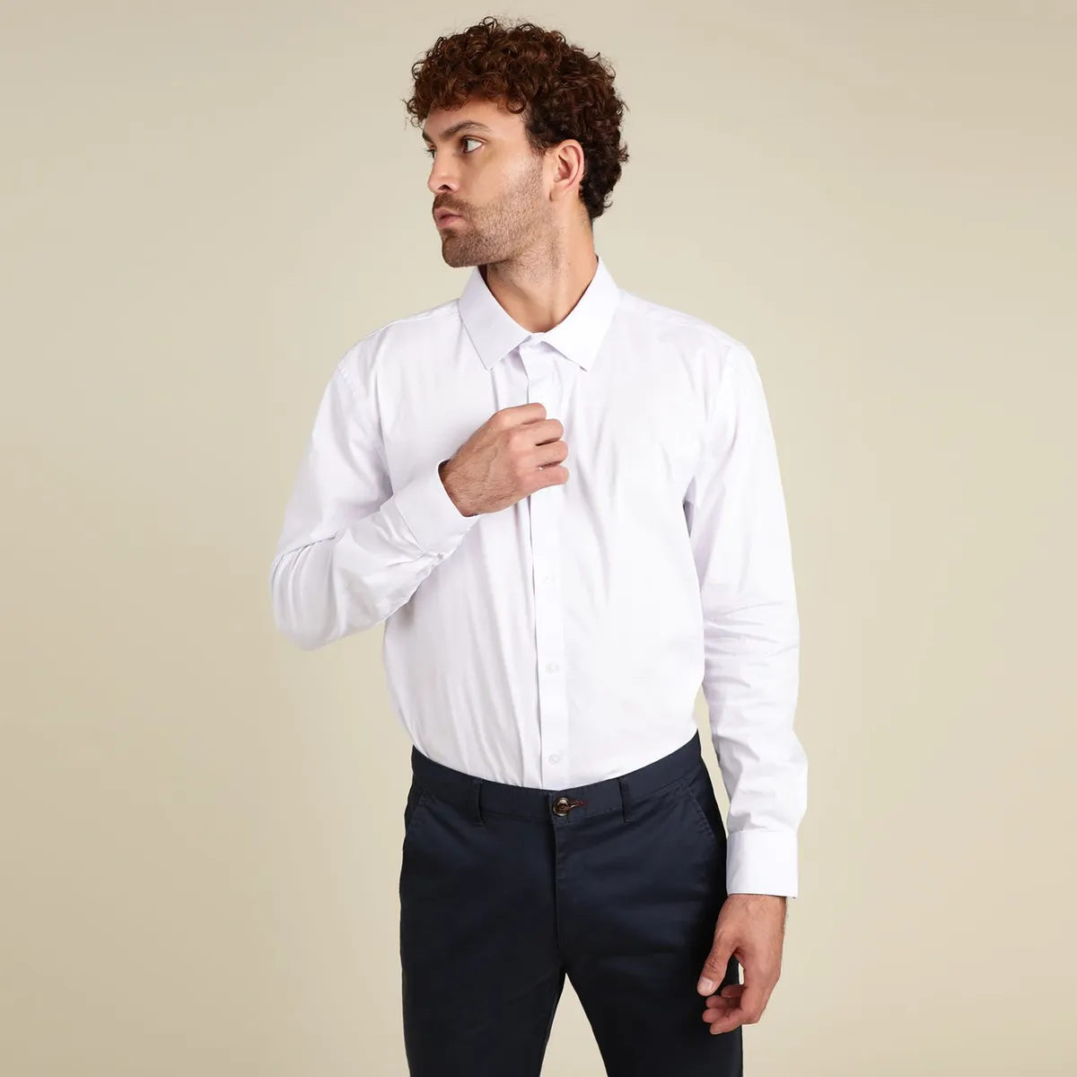 BASEMENT - Camisa Manga Larga Hombre Basement