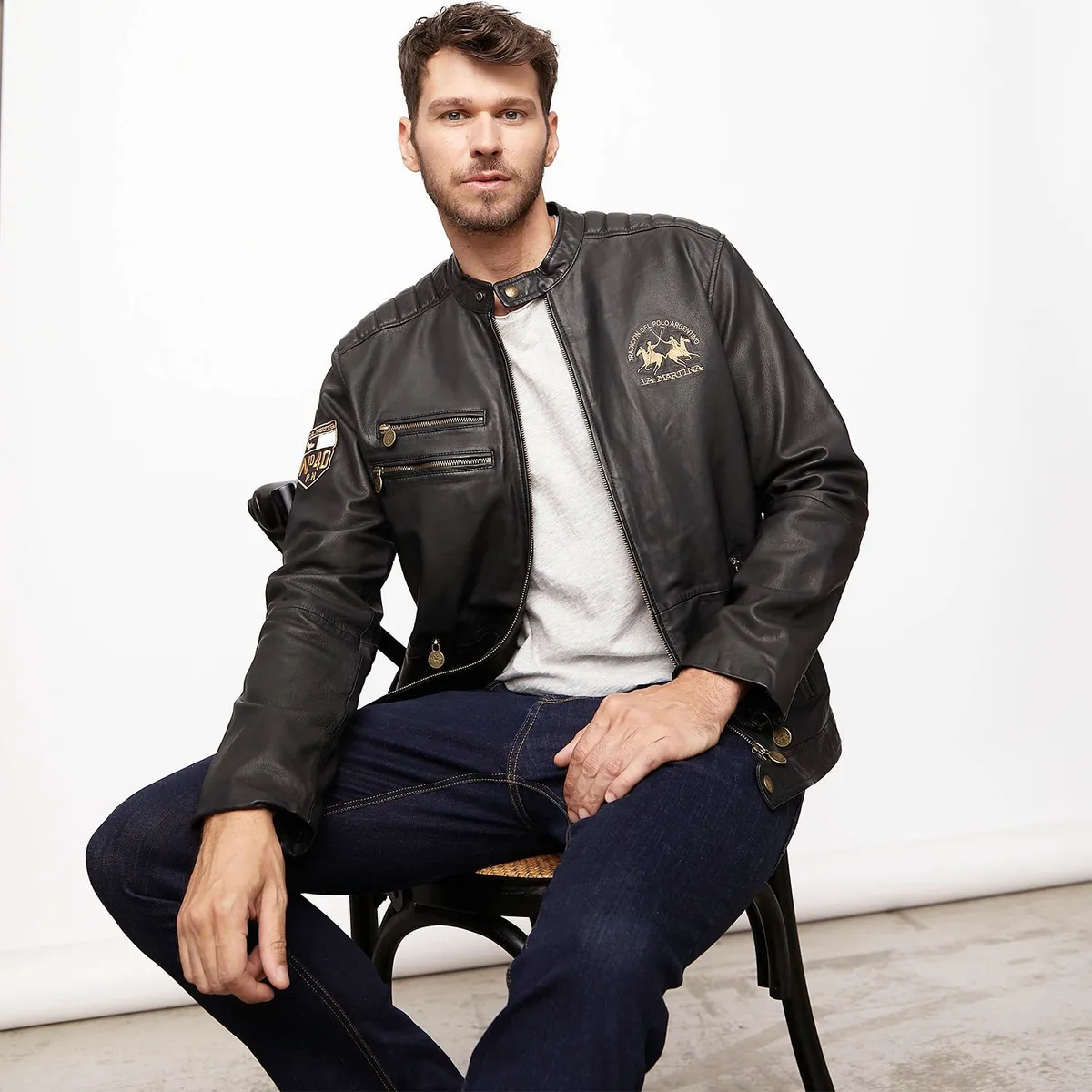 LA MARTINA - Casaca 100% Cuero Hombre La Martina