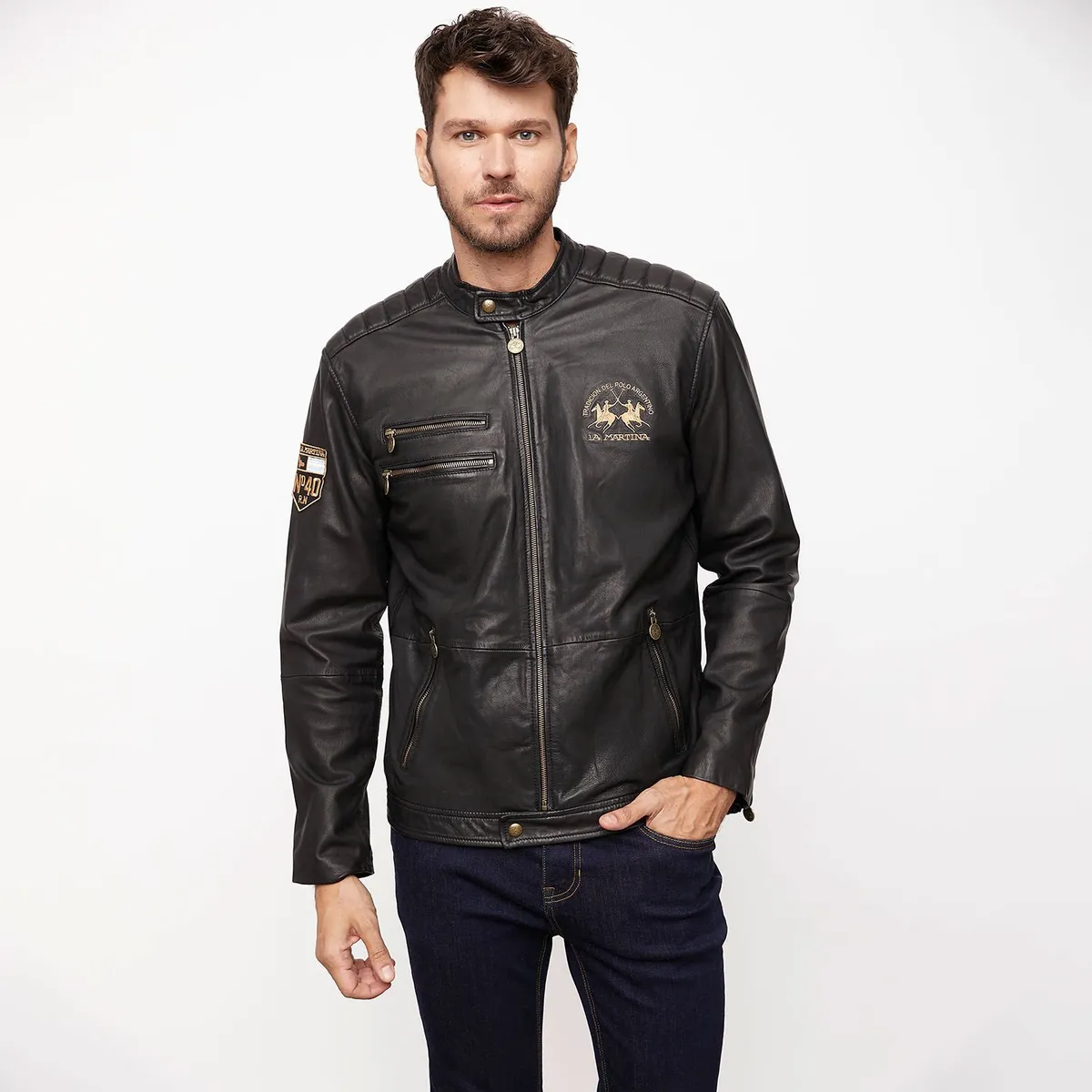 LA MARTINA - Casaca 100% Cuero Hombre La Martina