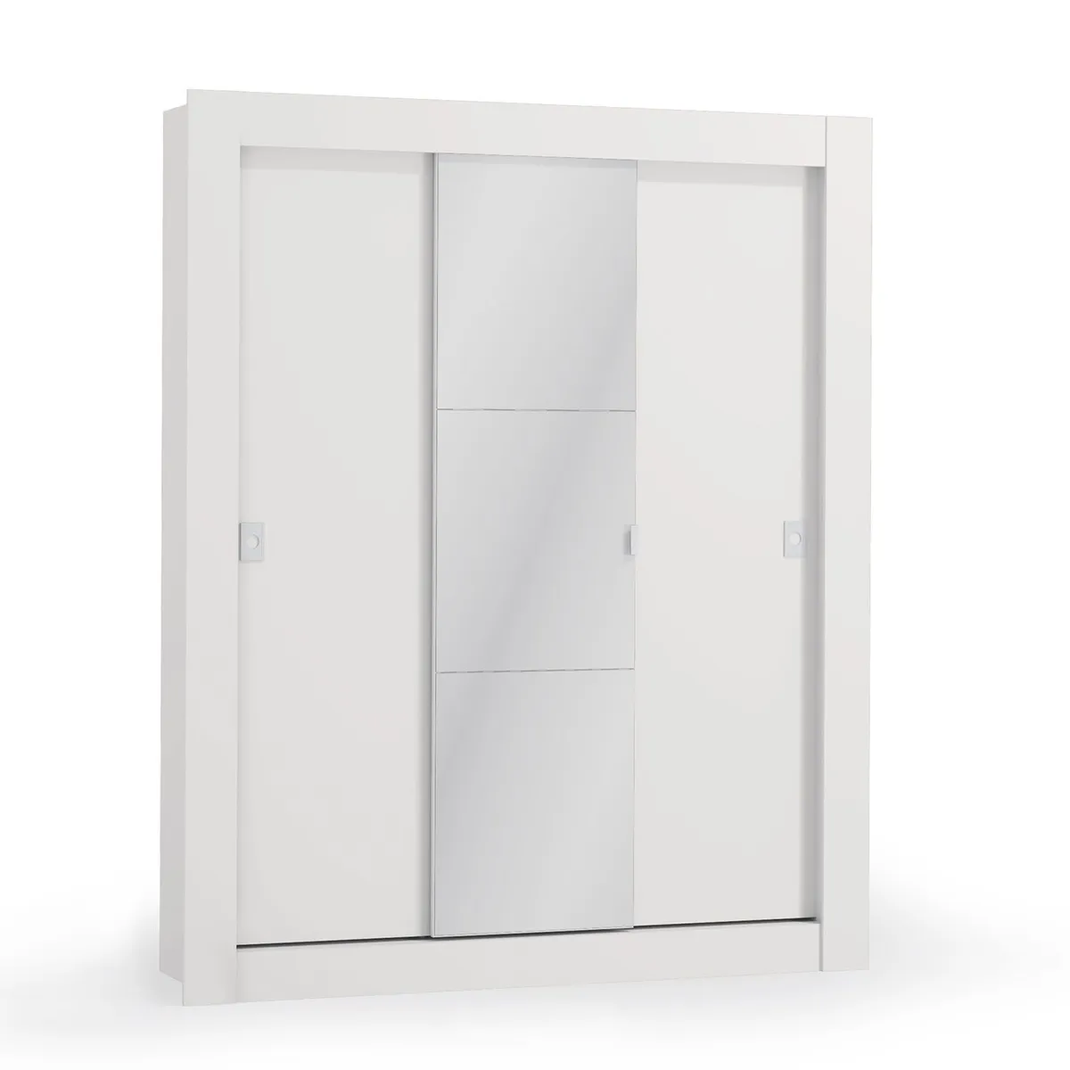 MICA - Ropero Salvador 3 Puertas Corredizas 2 Cajones con Espejo