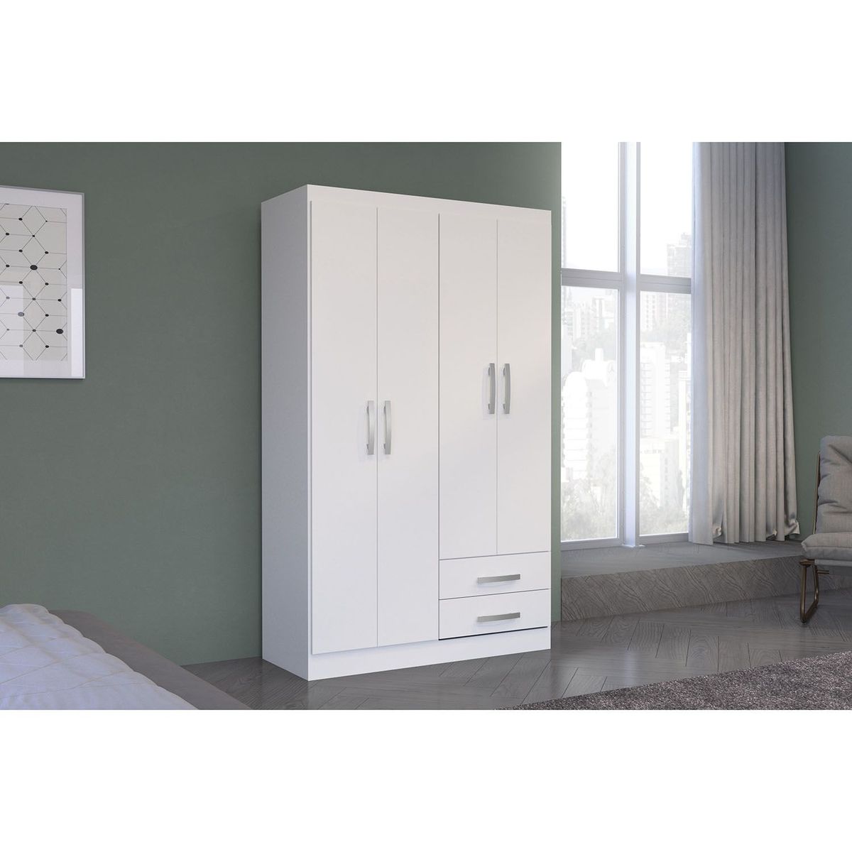 MICA - Ropero Janeiro 4 Puertas 2 Cajones