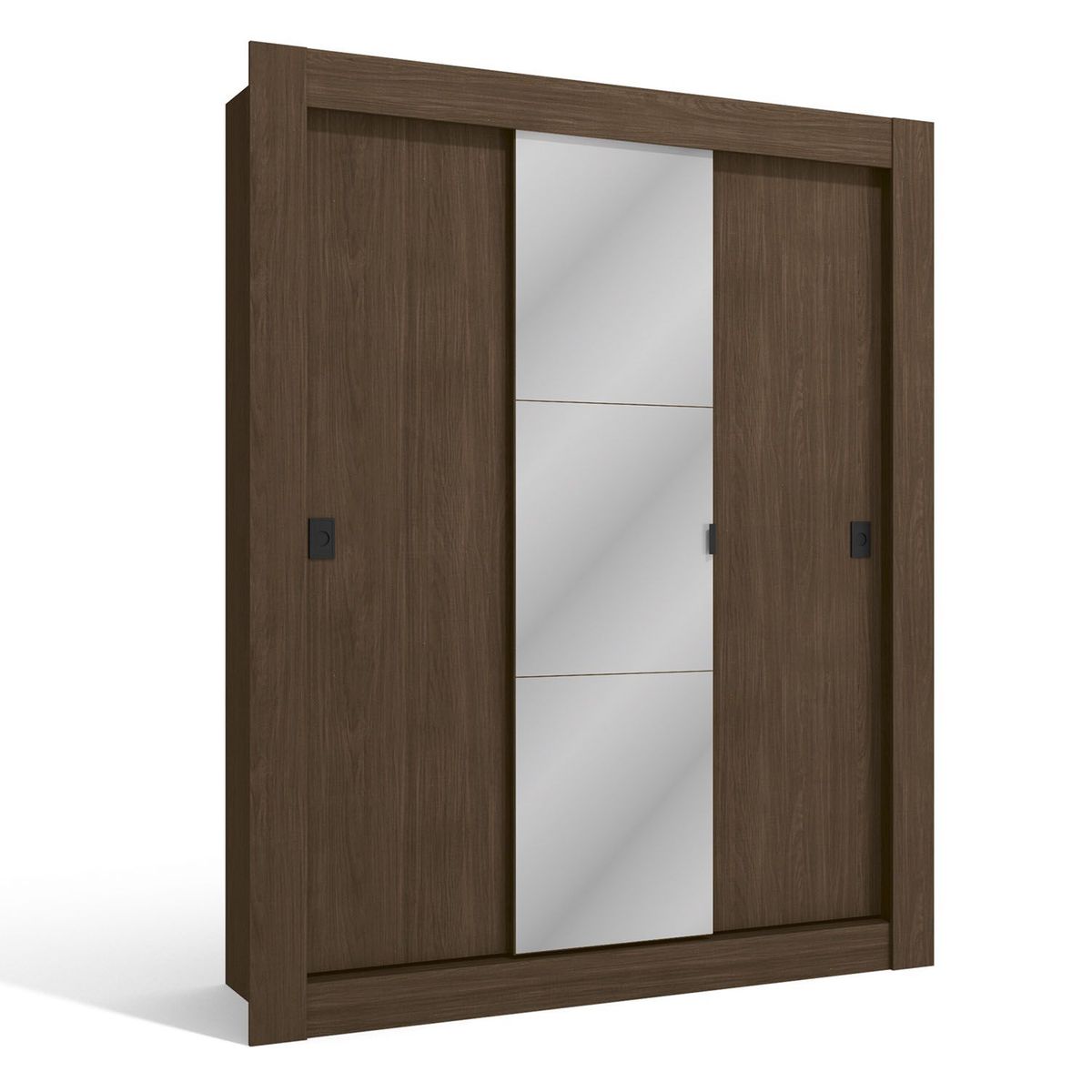 MICA - Ropero Salvador 3 Puertas Corredizas 2 Cajones con Espejo