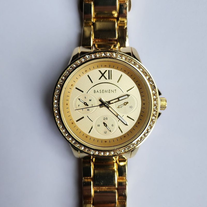 BASEMENT - Reloj Metal Dorado Mujer Basement