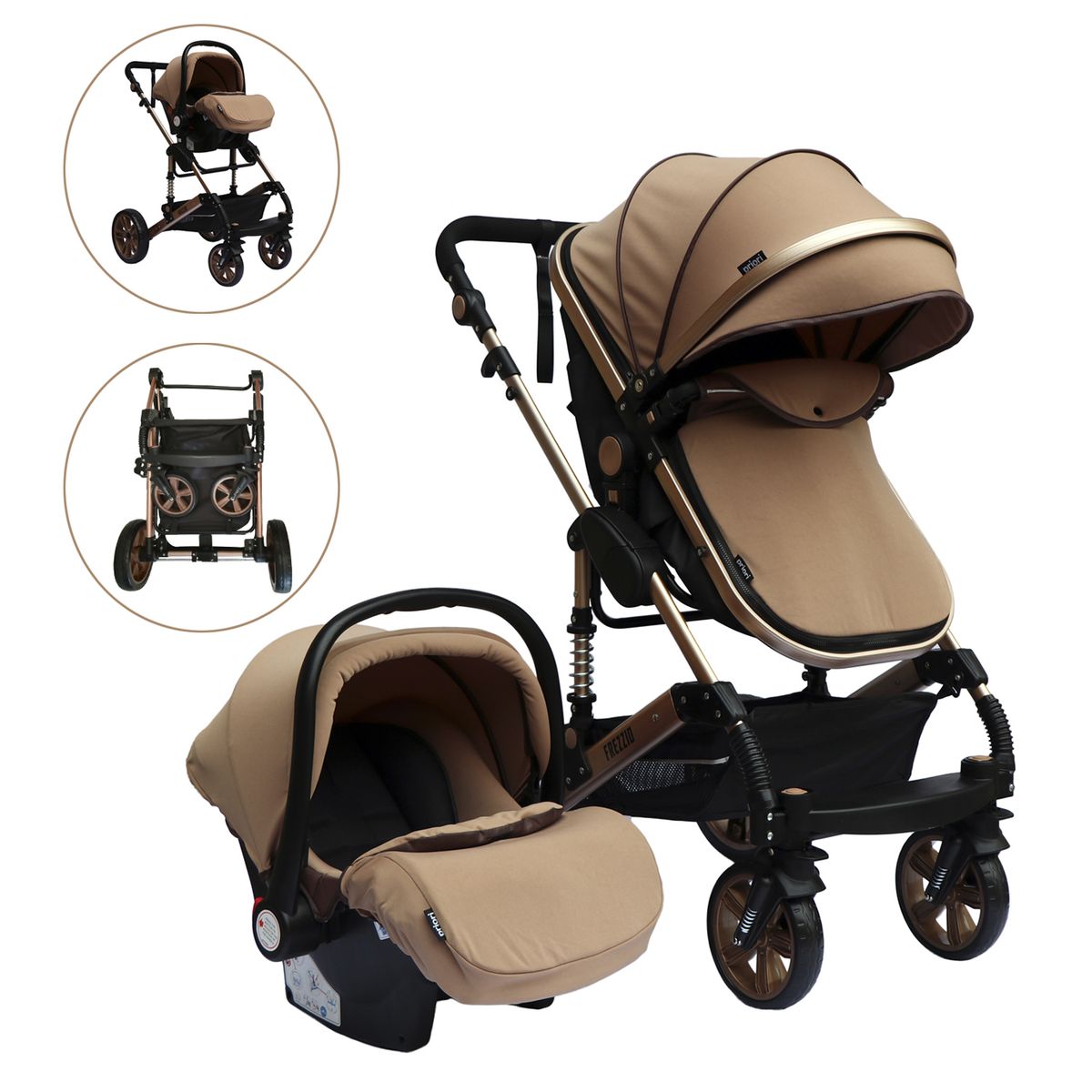 PRIORI - Coche Travel System Frezzio Plegable Con Portabebé Priori