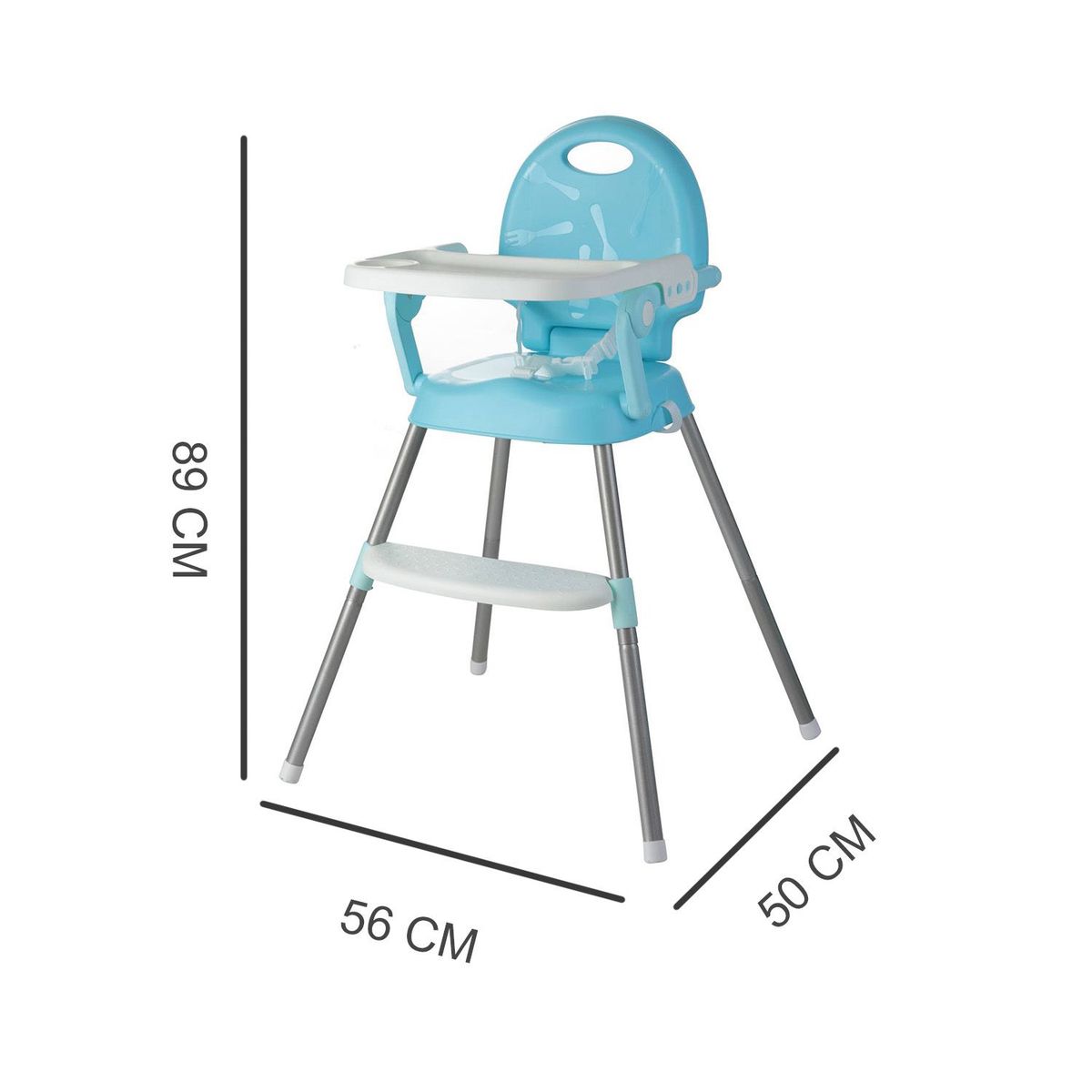 YAMP - Silla De Comer Bebé Plegable 3 En 1 Yamp