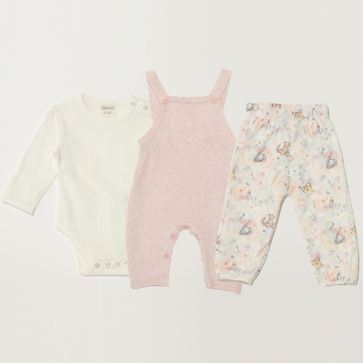 CONIGLIO - Conjunto Bebé niña Algodón 2 Piezas Coniglio