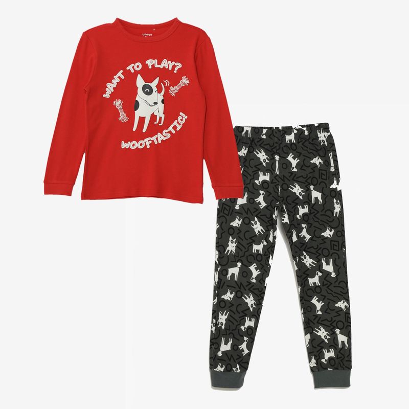 Pijama Infantil De Dinosaurio/tiburón/tigre - Conjunto 2 Piezas De Algodón, Manga Larga, Cómodo Y Suave Para Dormir (tallas 2-8 Años)