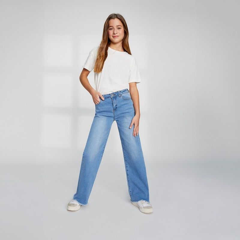 ELEVEN - Jean Culotte Niña Algodón Tiro Medio Eleven