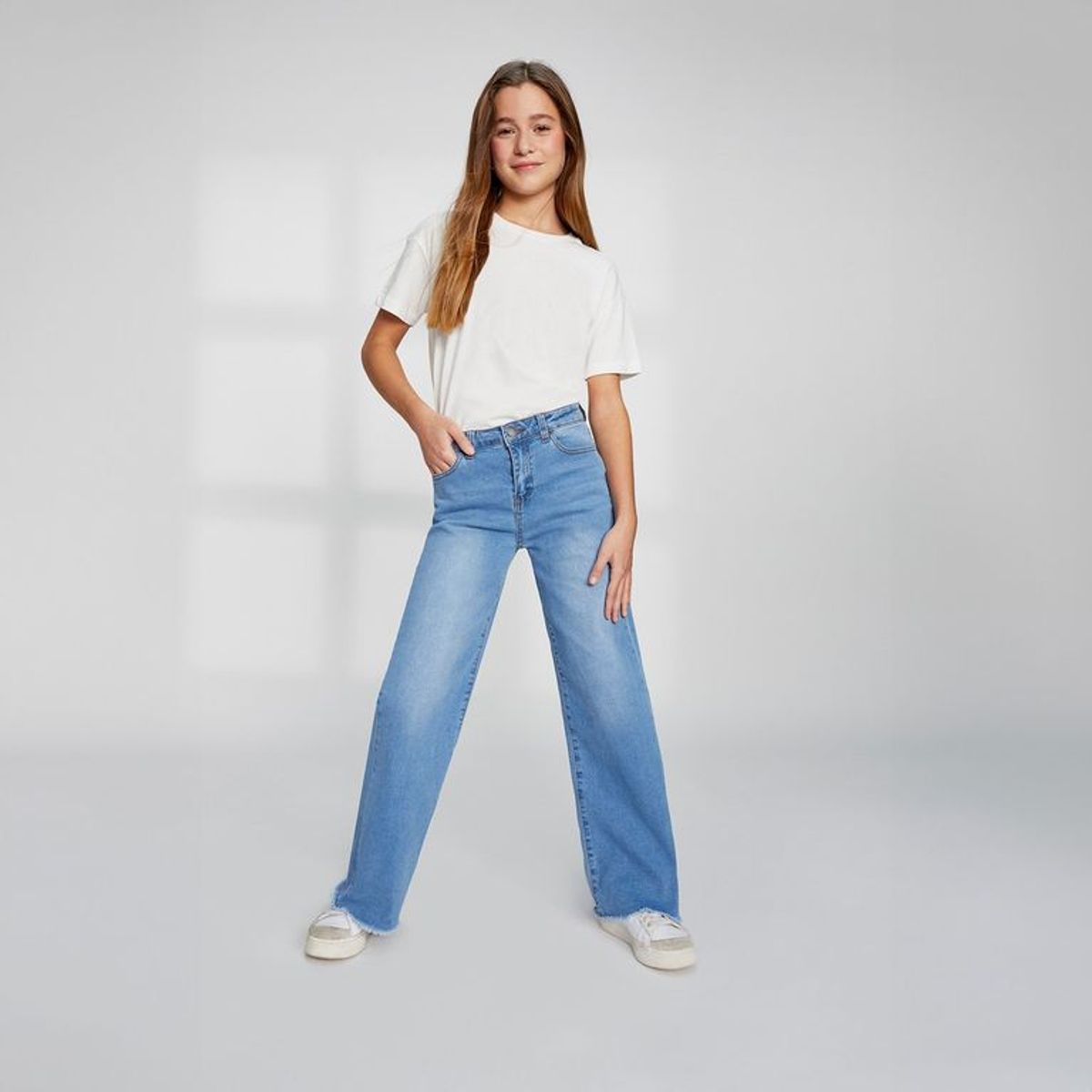 ELEVEN - Jean Culotte Niña Algodón Tiro Medio Eleven