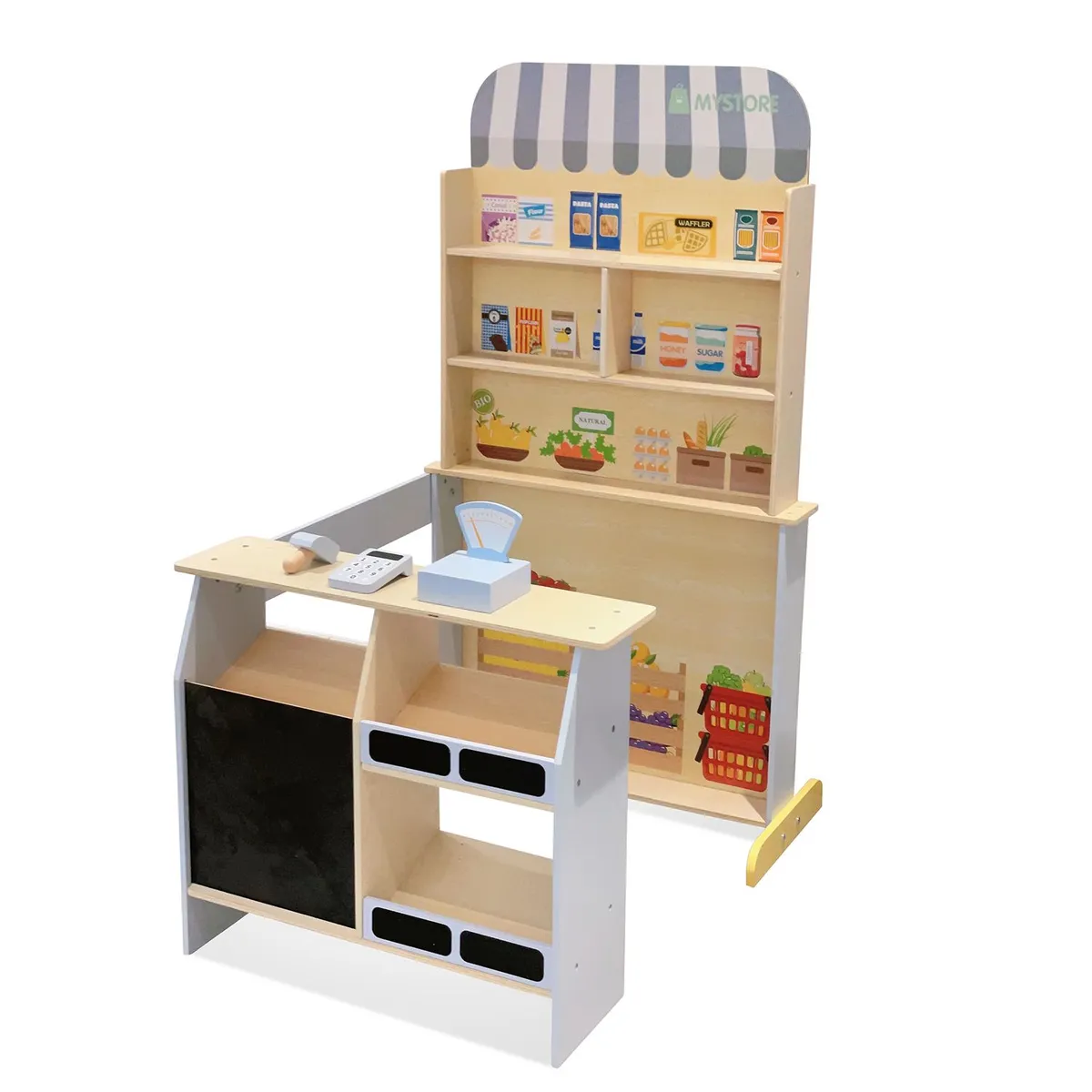 EDUFUN - Juguete Playset Supermercado de Madera