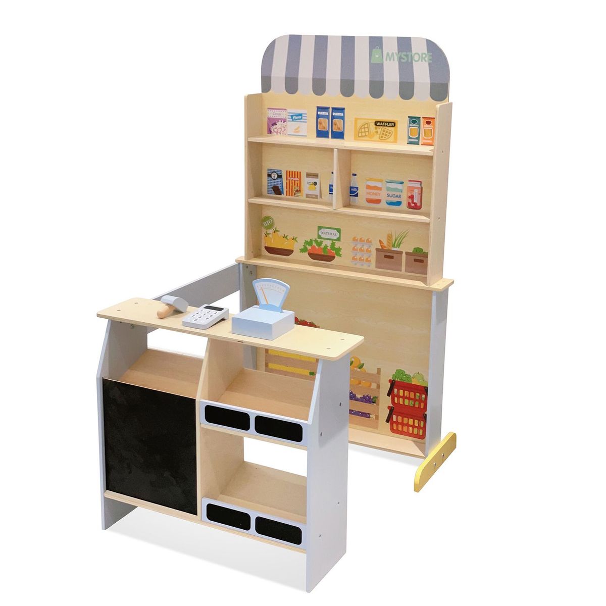 EDUFUN - Juguete Playset Supermercado de Madera