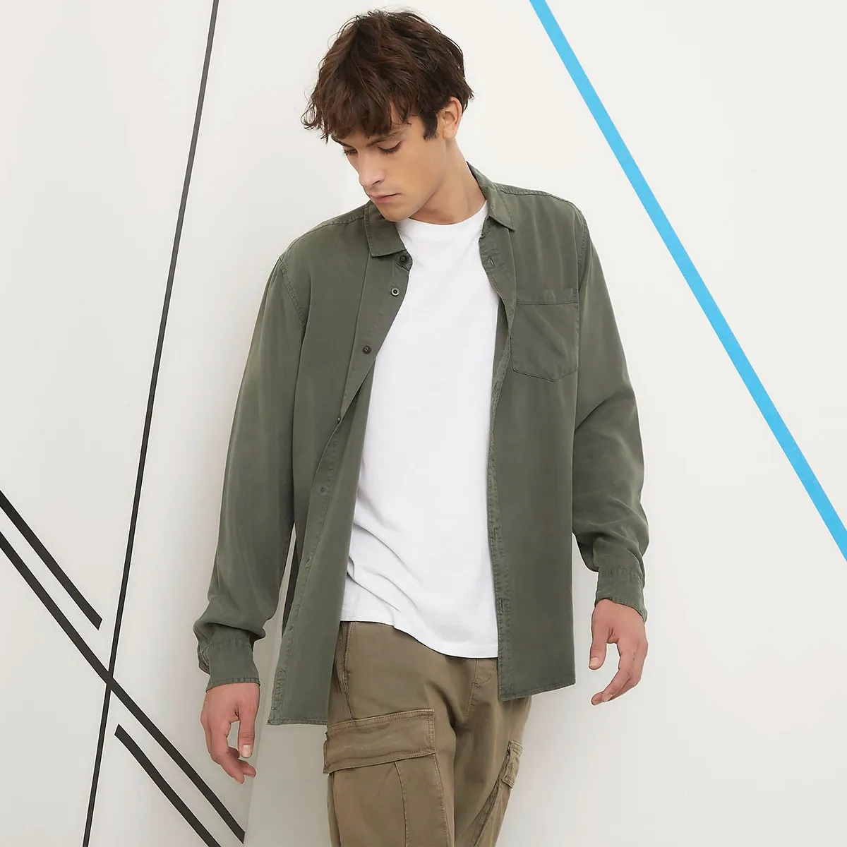 DENIMLAB - Camisa Casual Hombre Denimlab