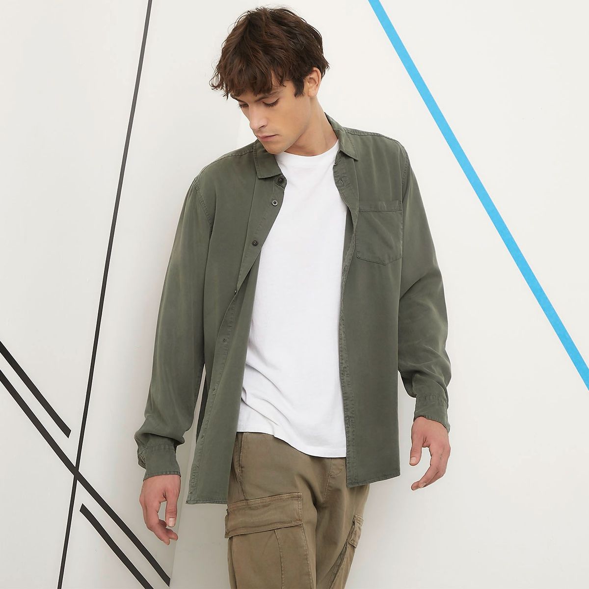 DENIMLAB - Camisa Casual Hombre Denimlab