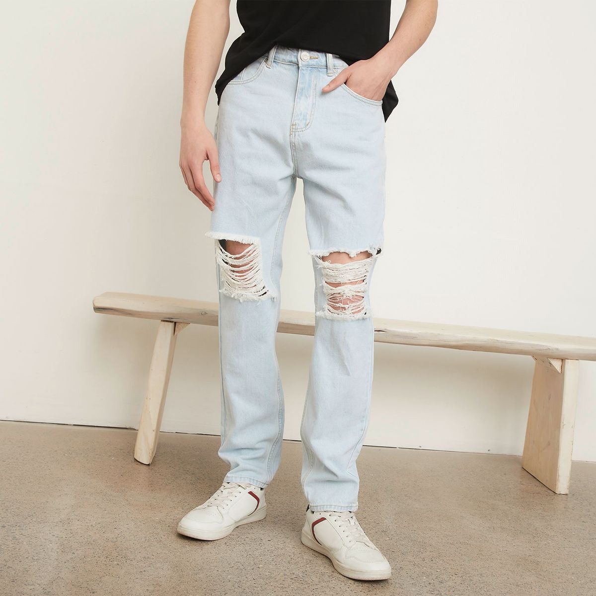 BEARCLIFF - Jean Wide Leg Hombre Bearcliff