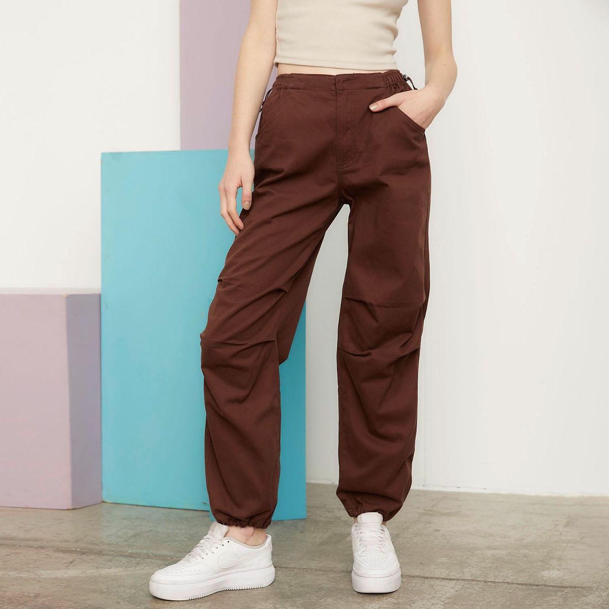 SYBILLA - Pantalones Cargo Mujer Sybilla
