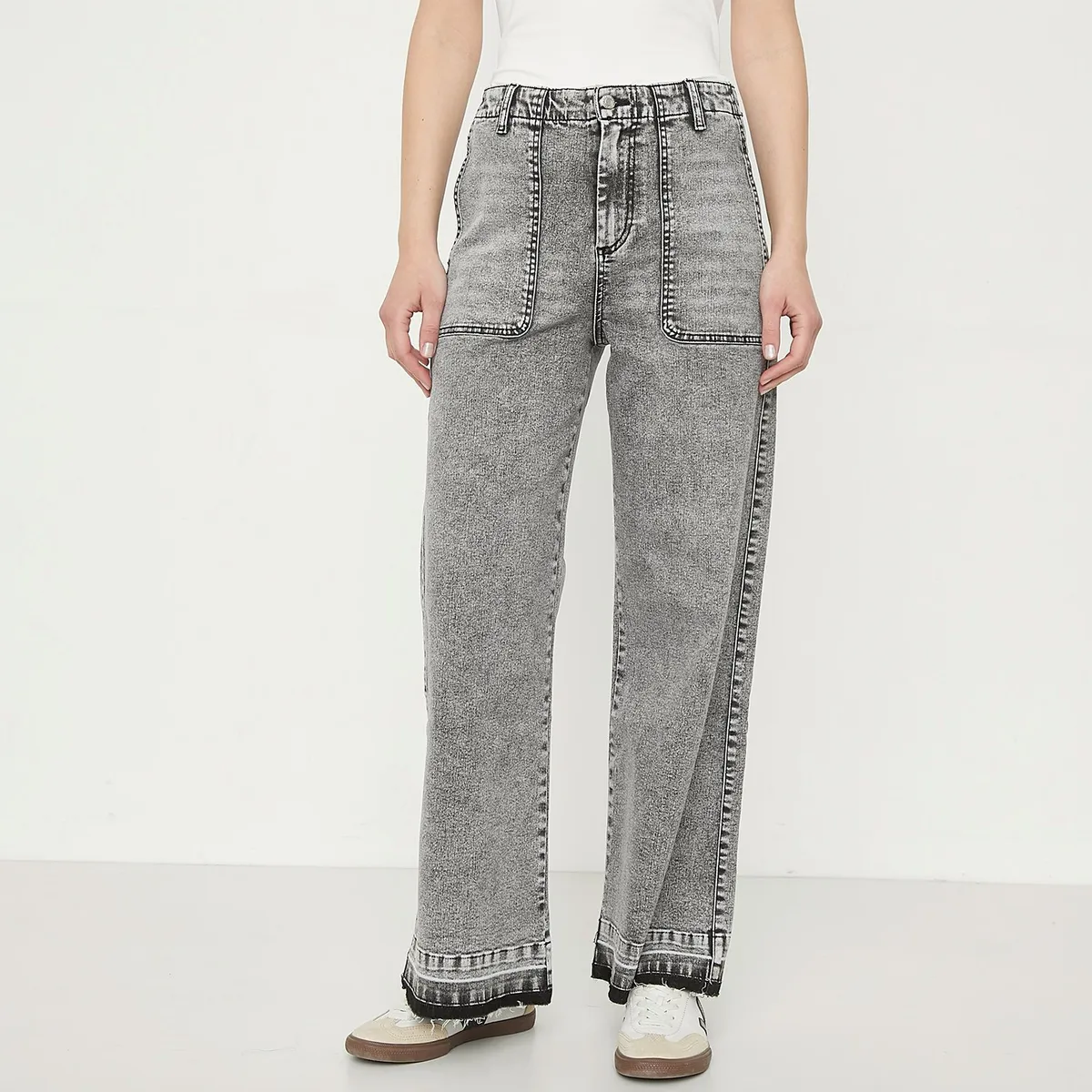 UNIVERSITY CLUB - Jean Wide Leg Tiro Alto Mujer University Club