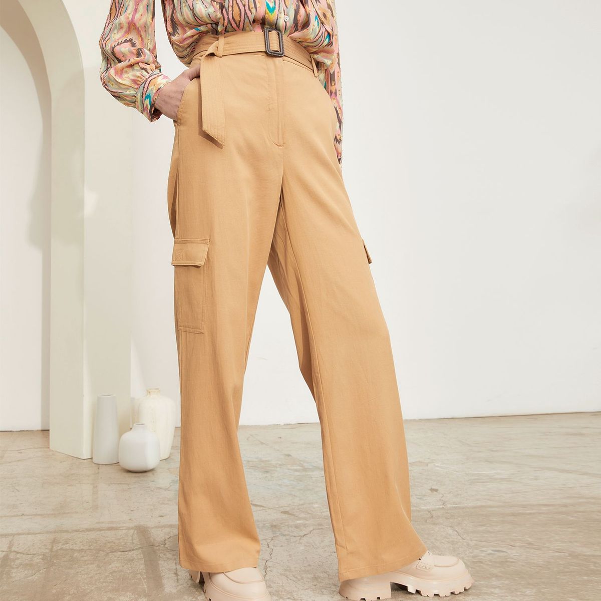 BASEMENT - Pantalon Cargo Mujer Basement
