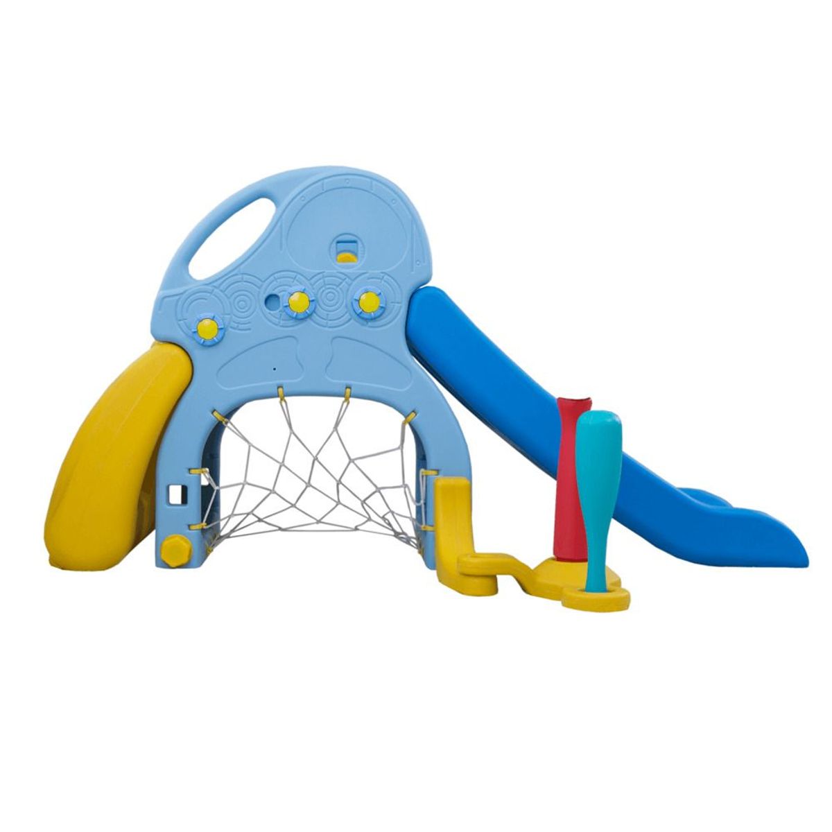 SCOOP - Tobogán Resbalón Multideportivo Aro De Básquet 5 En 1 Scoop