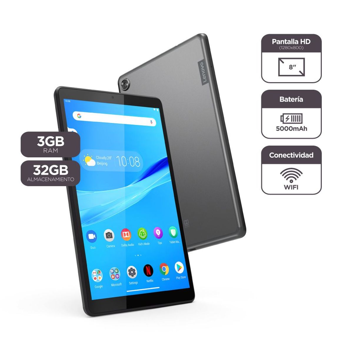 LENOVO - Tablet Lenovo M8 2da Gen 3GB RAM 32GB HD