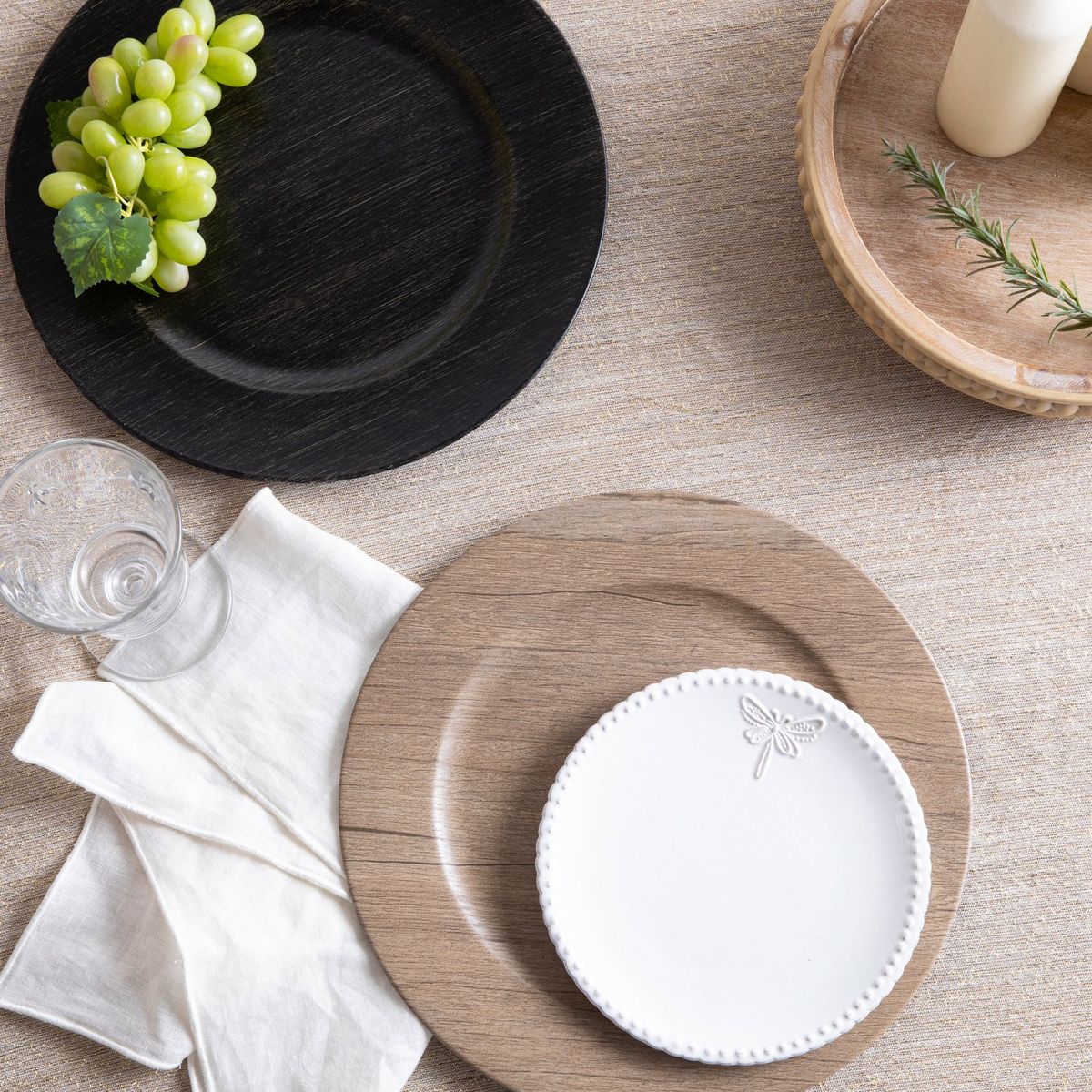 ROBERTA ALLEN - Plato De Sitio Melamina Roberta Allen Redondo Rústico