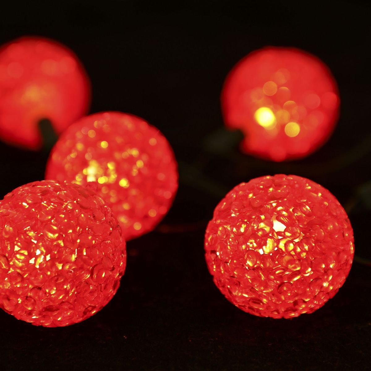 MICA - Luces para Árbol 20 Esferas Rojo