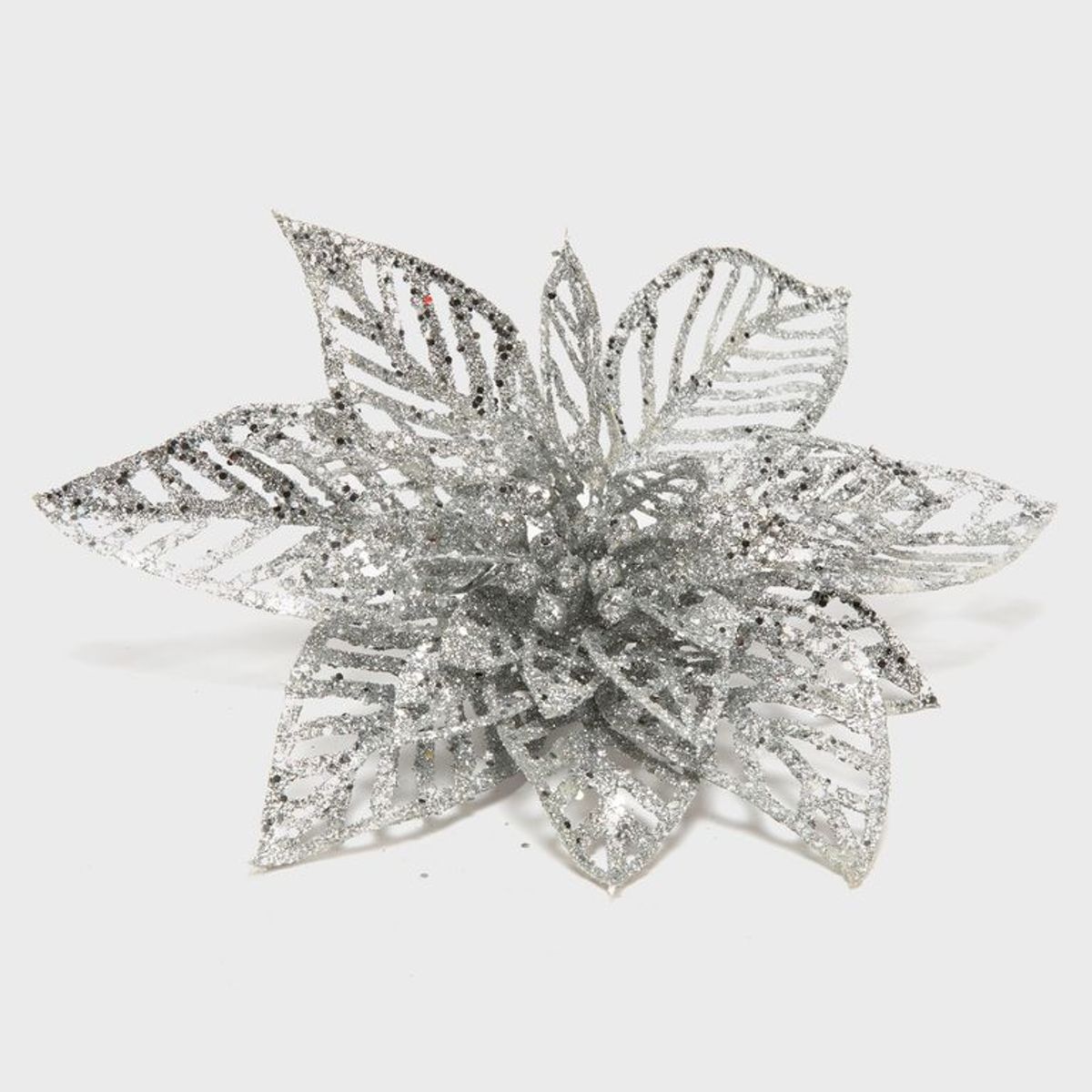 MICA - Hoja Poinsettia Cal Slvr 18Cm