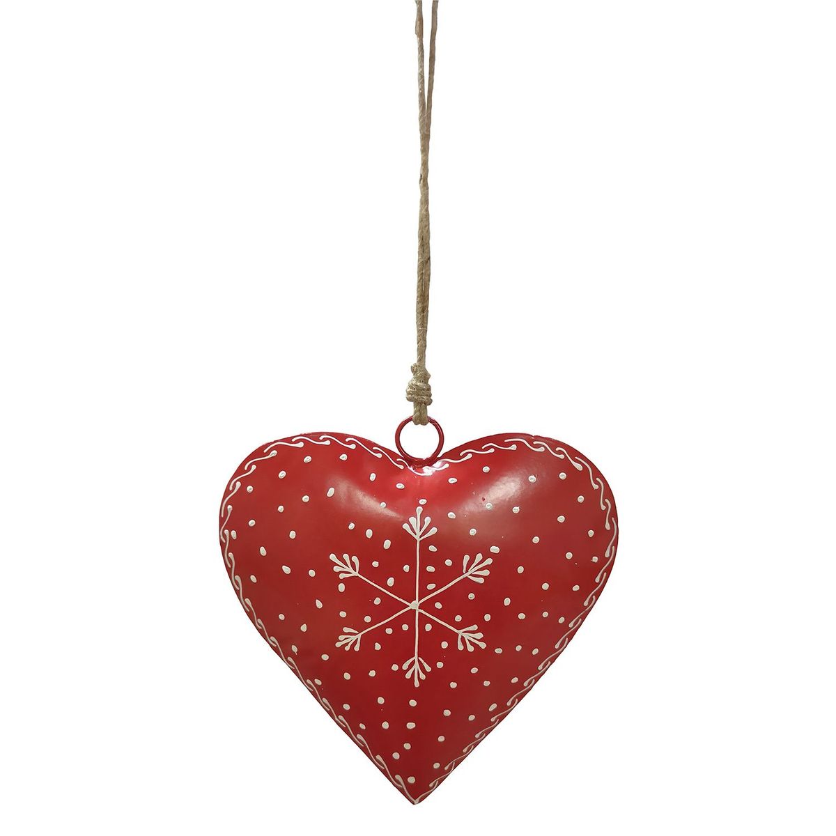 MICA - Colgante Navideño Heart Rojo 20X40Cm