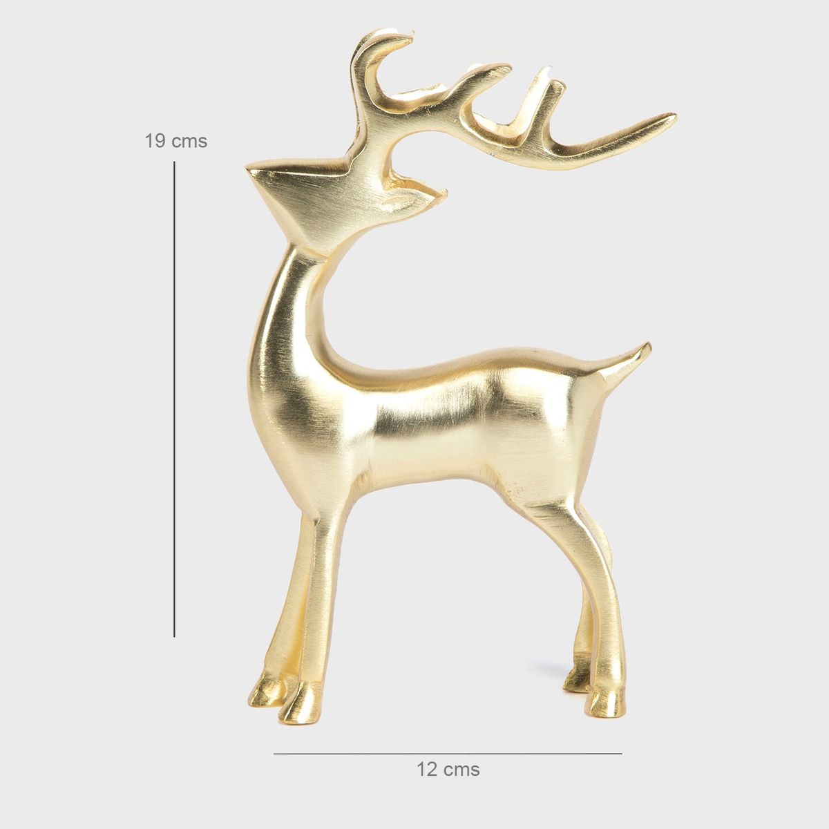 MICA - Adorno Navideño Deer Gold 19Cm