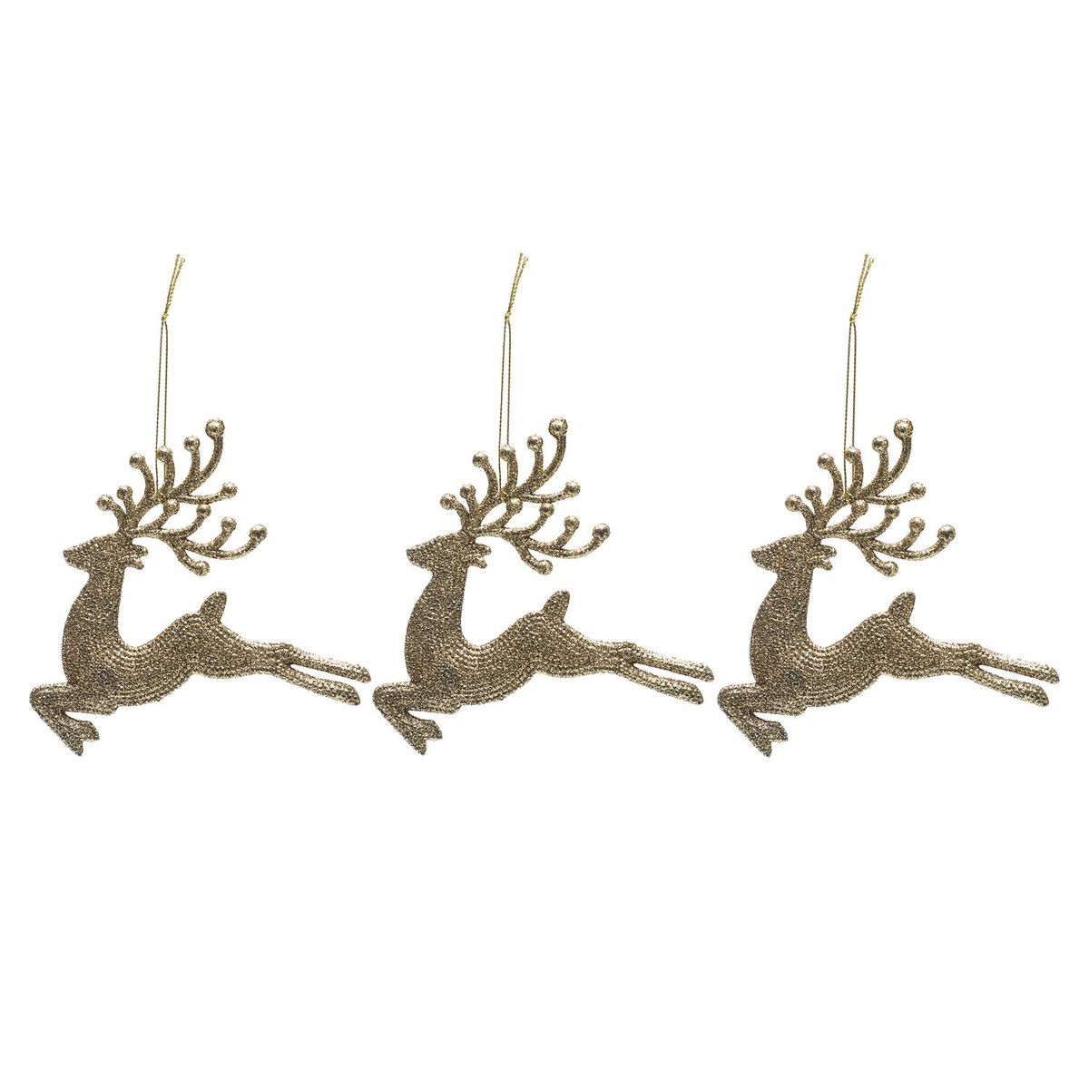 MICA - Set3 Colgante Navideño Renos Gold