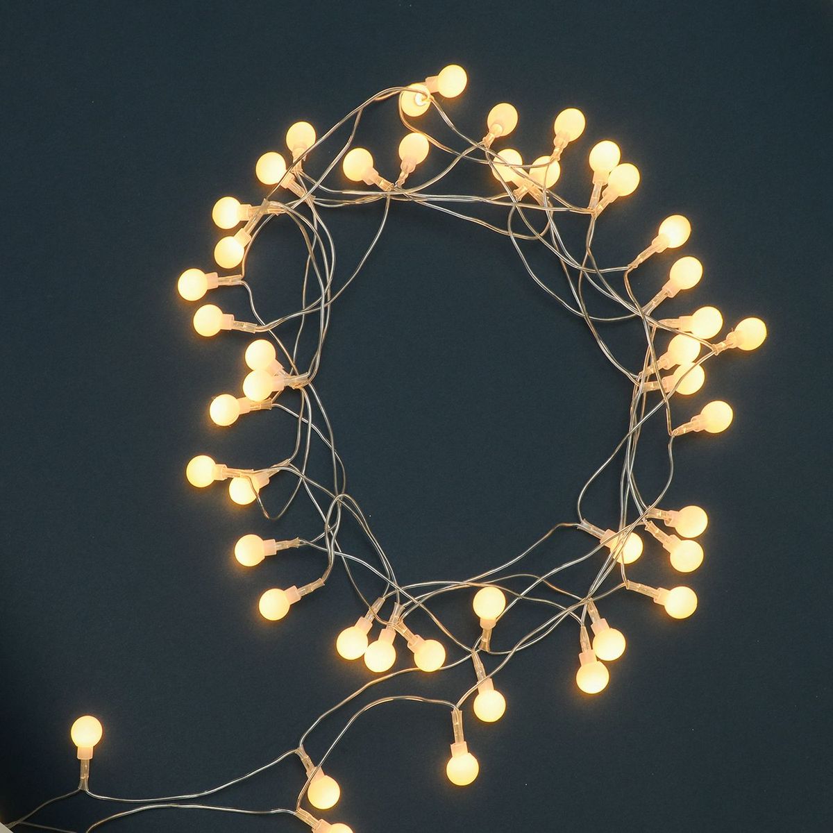 MICA - Luces para Árbol Led 50 Esferas Blancas