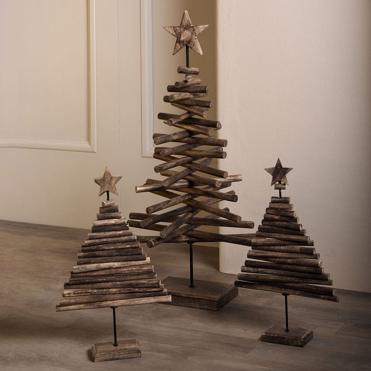 MICA - Árbol Navideño de Madera Sticks 51Cm H