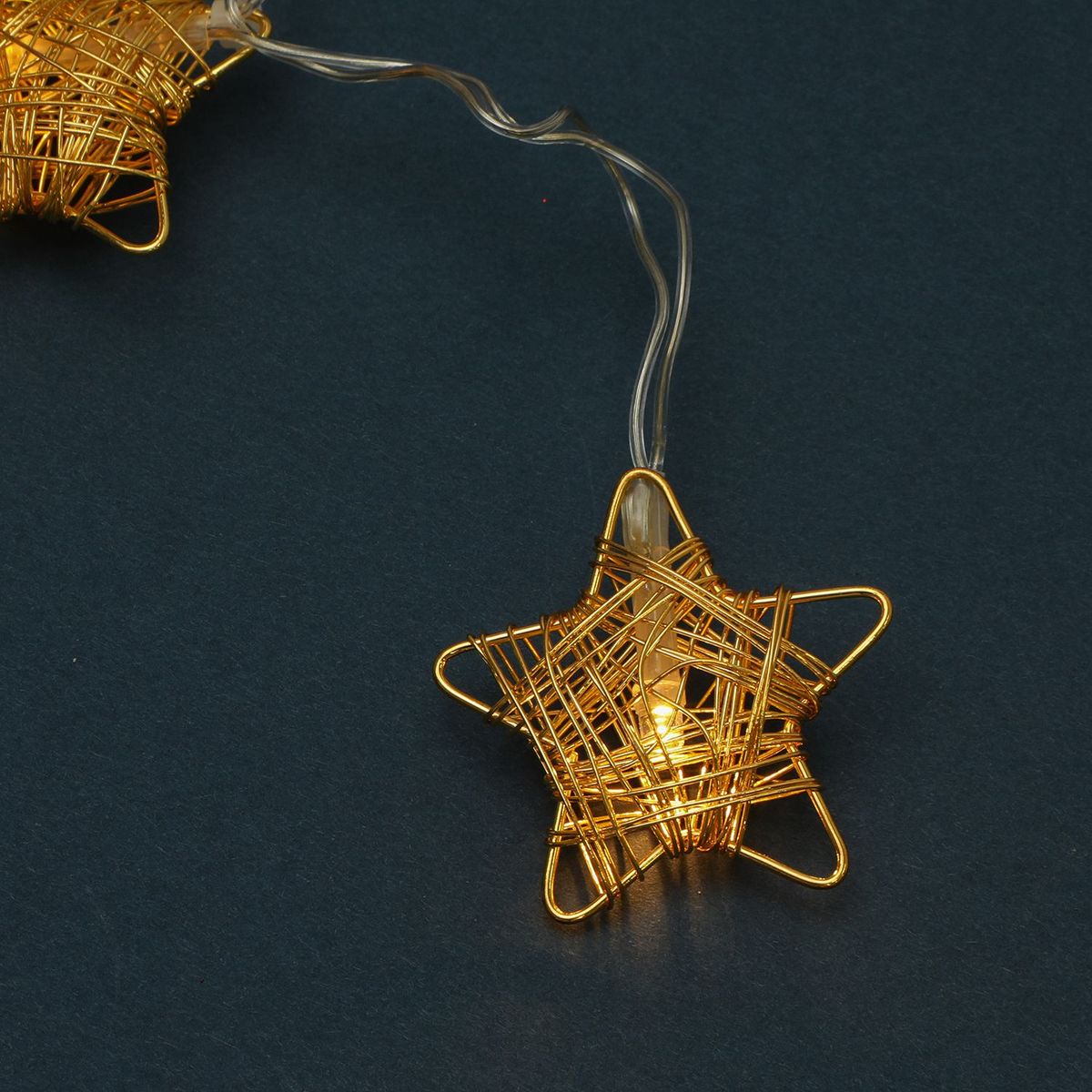 MICA - Luces para Árbol Led 20 Estrellas Doradas