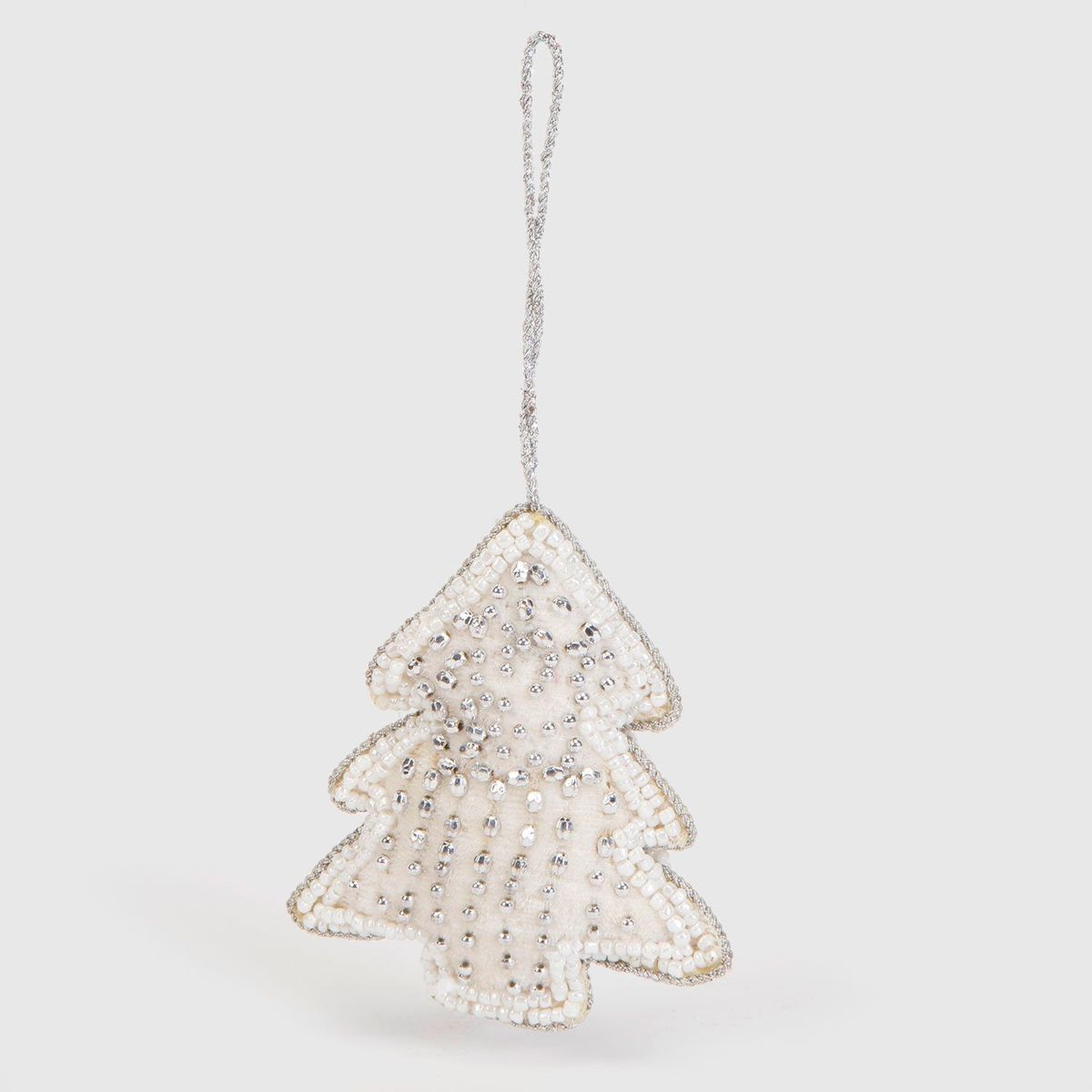 MICA - Colgante Navideño Árbol Blanco 10Cm