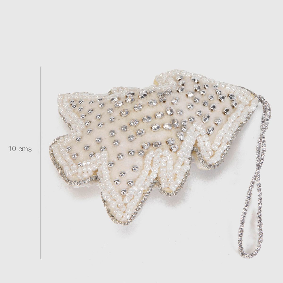 MICA - Colgante Navideño Árbol Blanco 10Cm